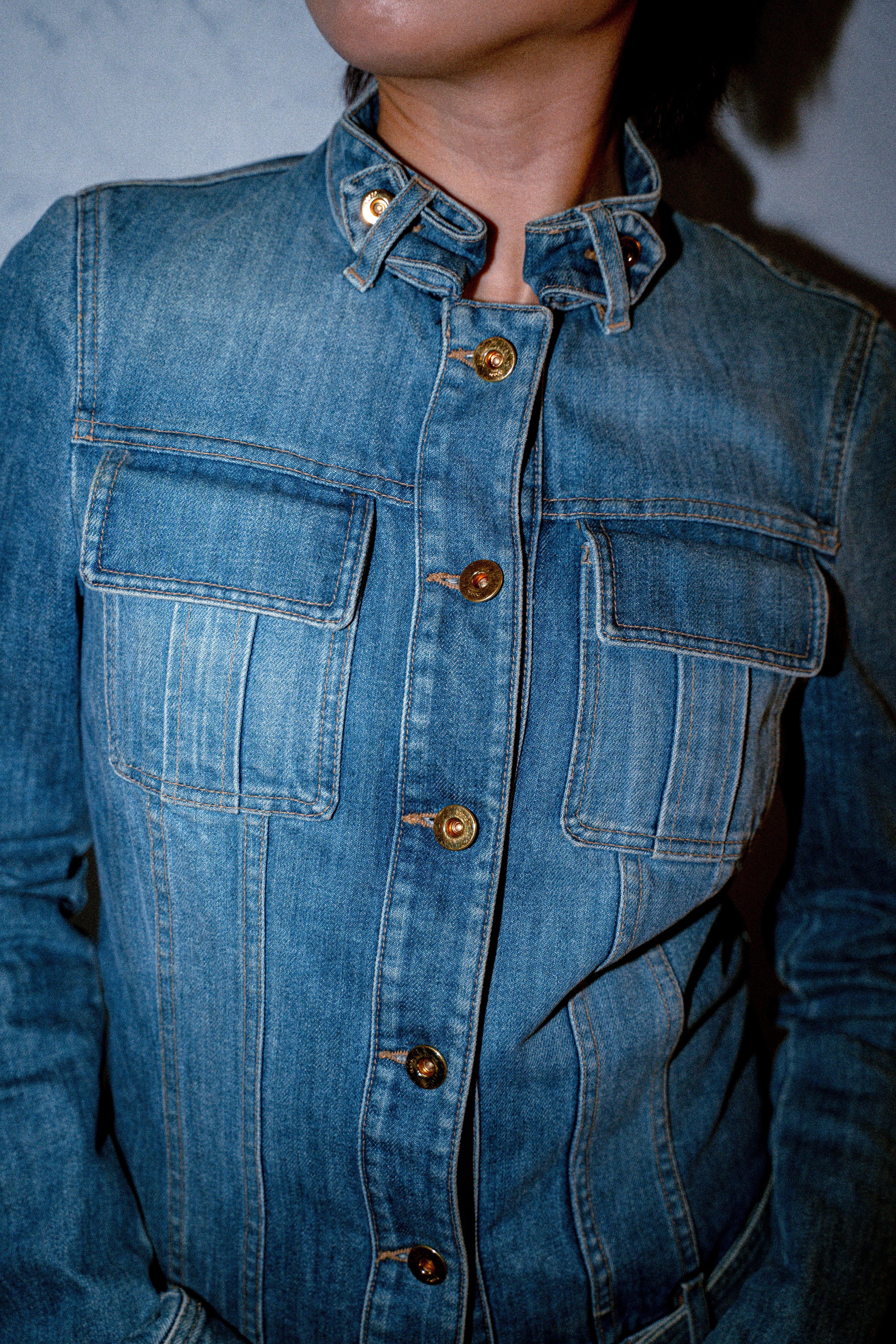 GUCCI BAMBOO BELT DENIM JACKET