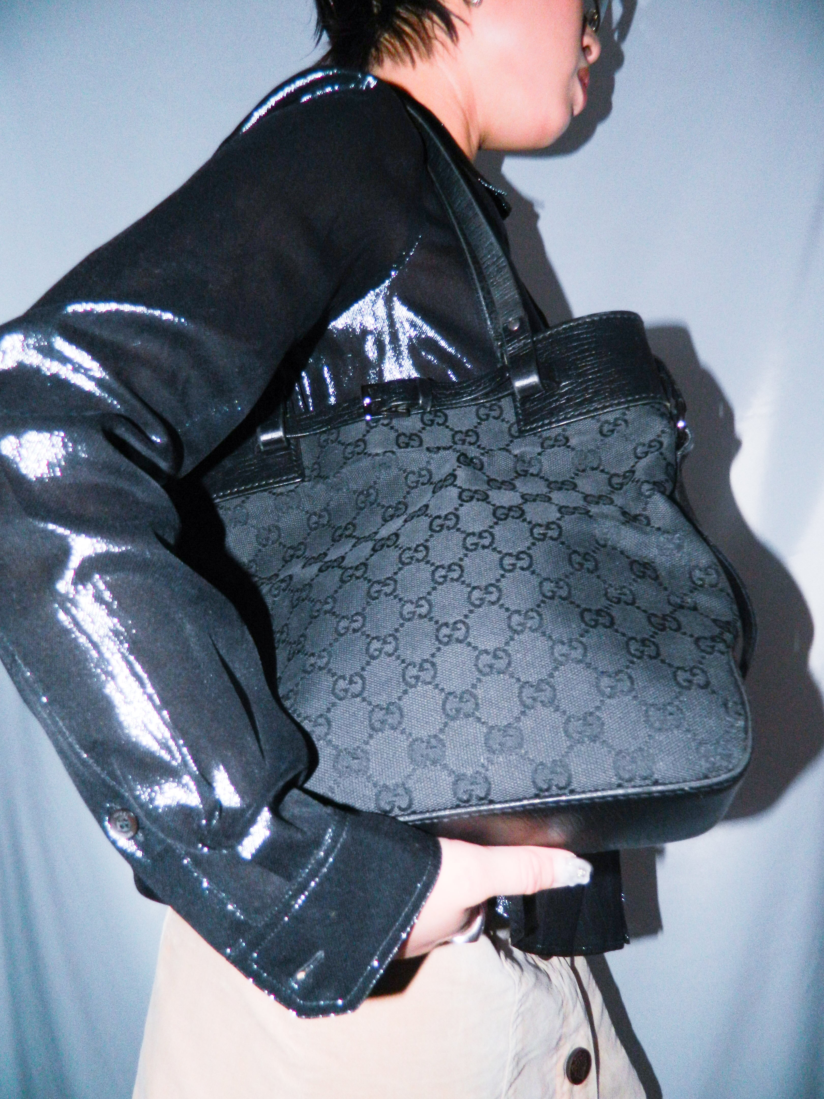 Gucci by Tom Ford Monogram Buckle Tote Bag