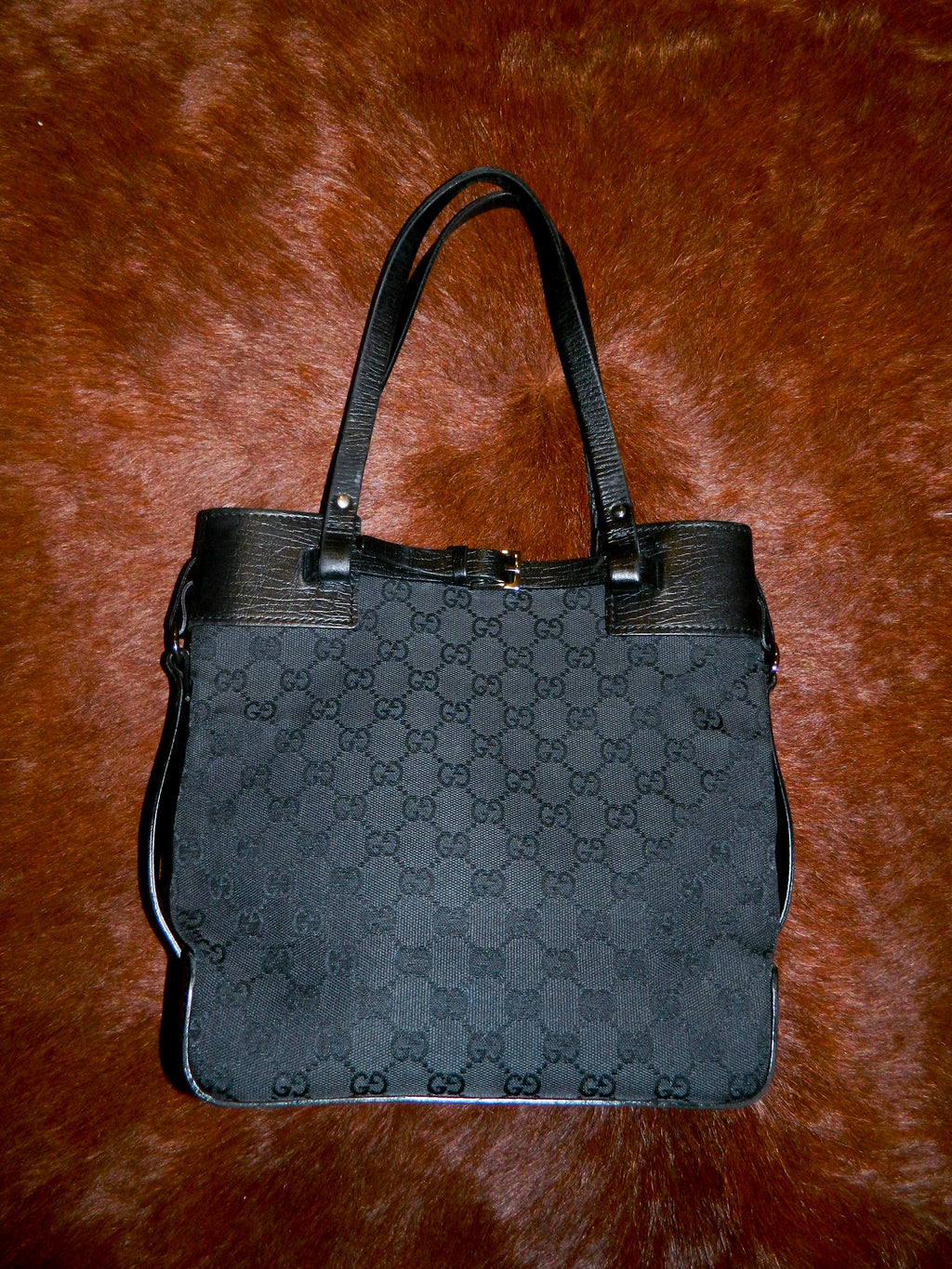 Gucci by Tom Ford Monogram Buckle Tote Bag