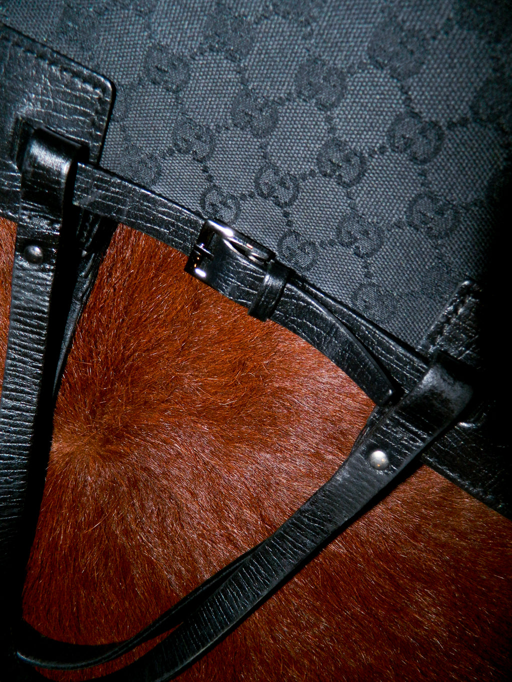 Gucci by Tom Ford Monogram Buckle Tote Bag