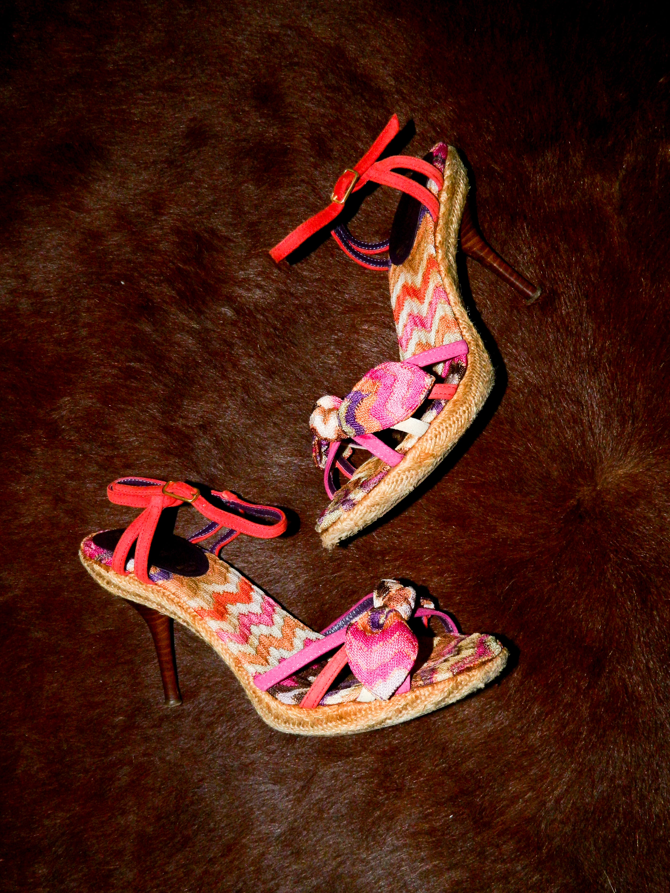 MISSONI STRAPPY LINEN HEELS