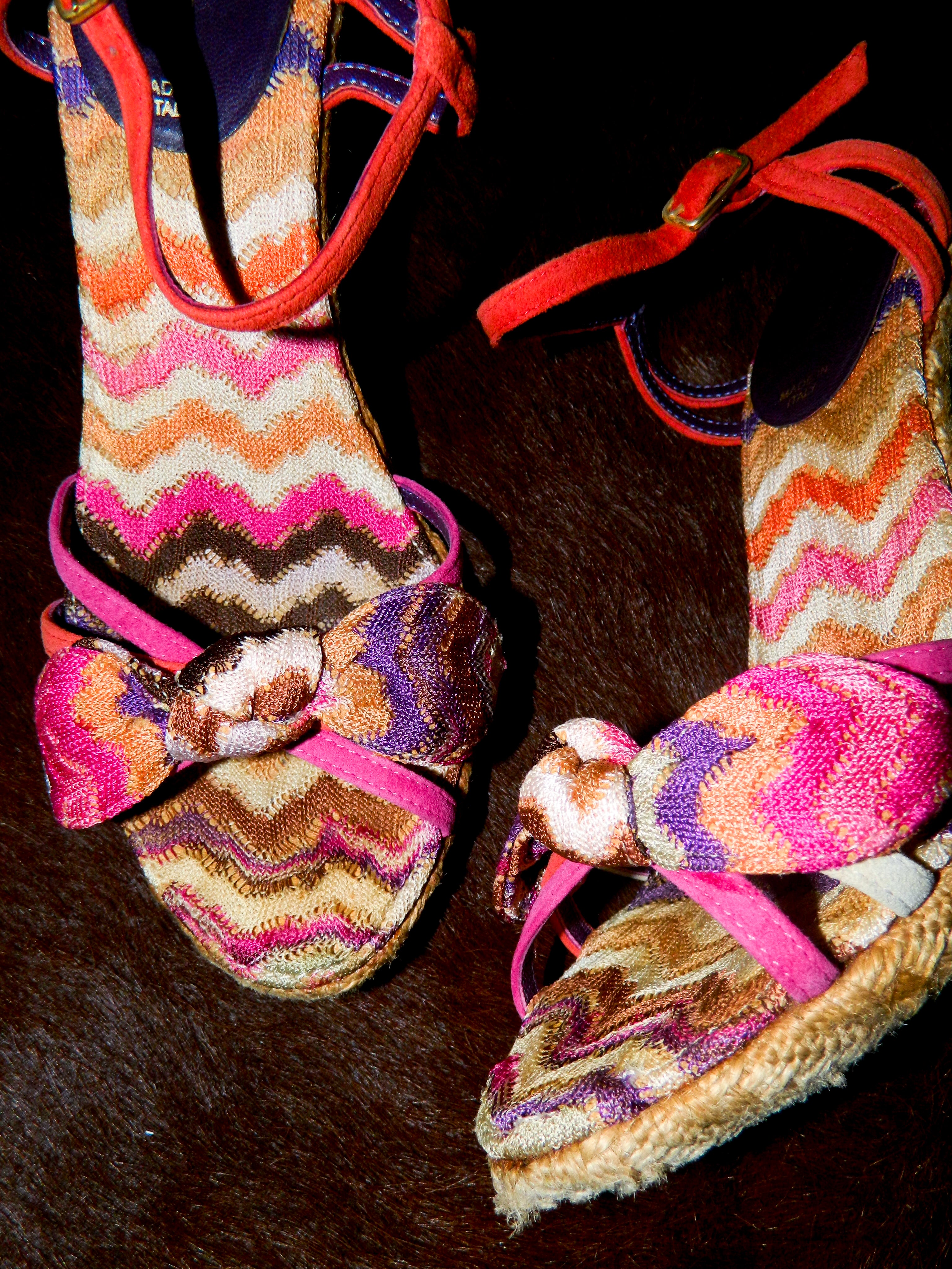 MISSONI STRAPPY LINEN HEELS