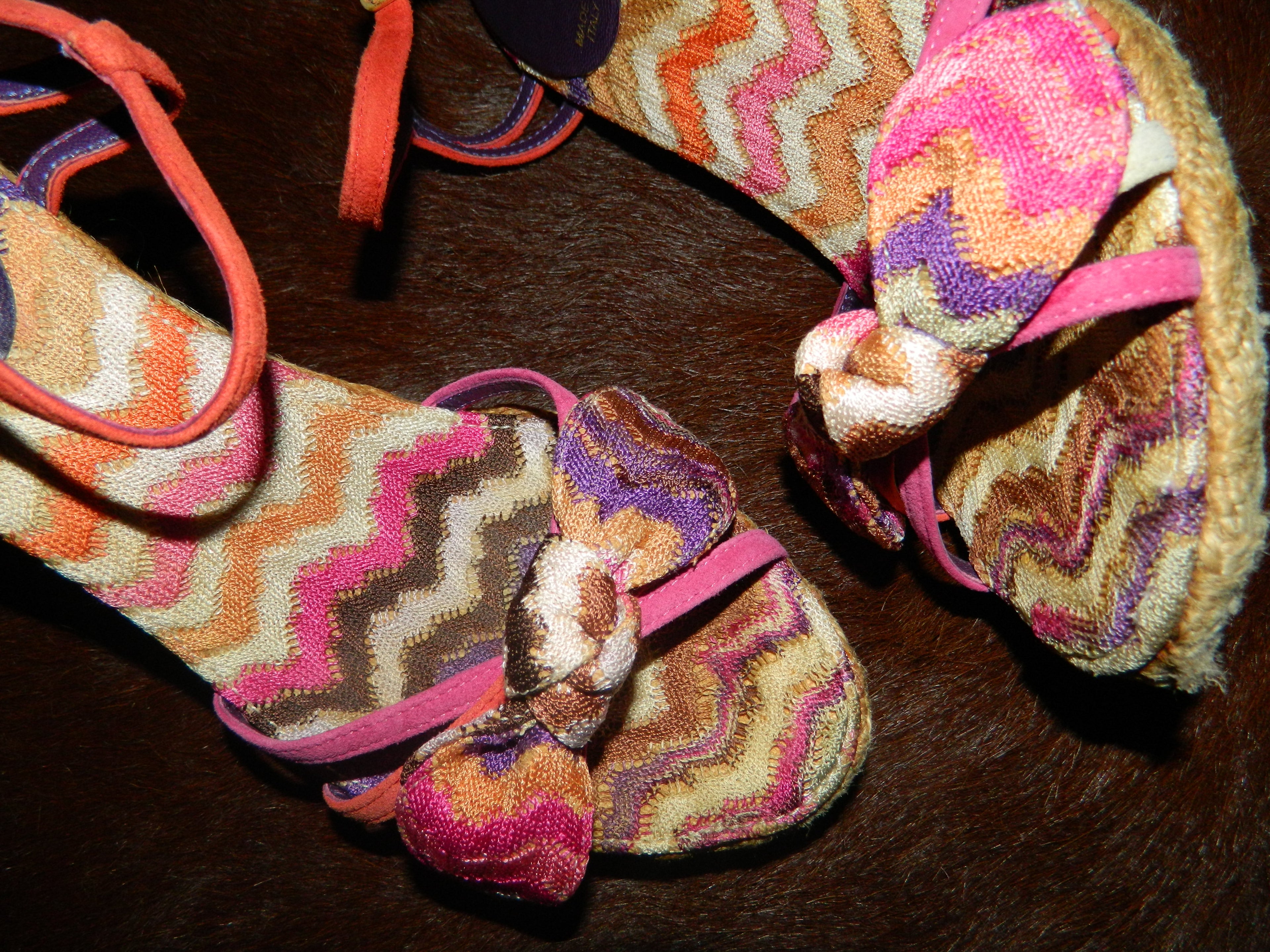 MISSONI STRAPPY LINEN HEELS
