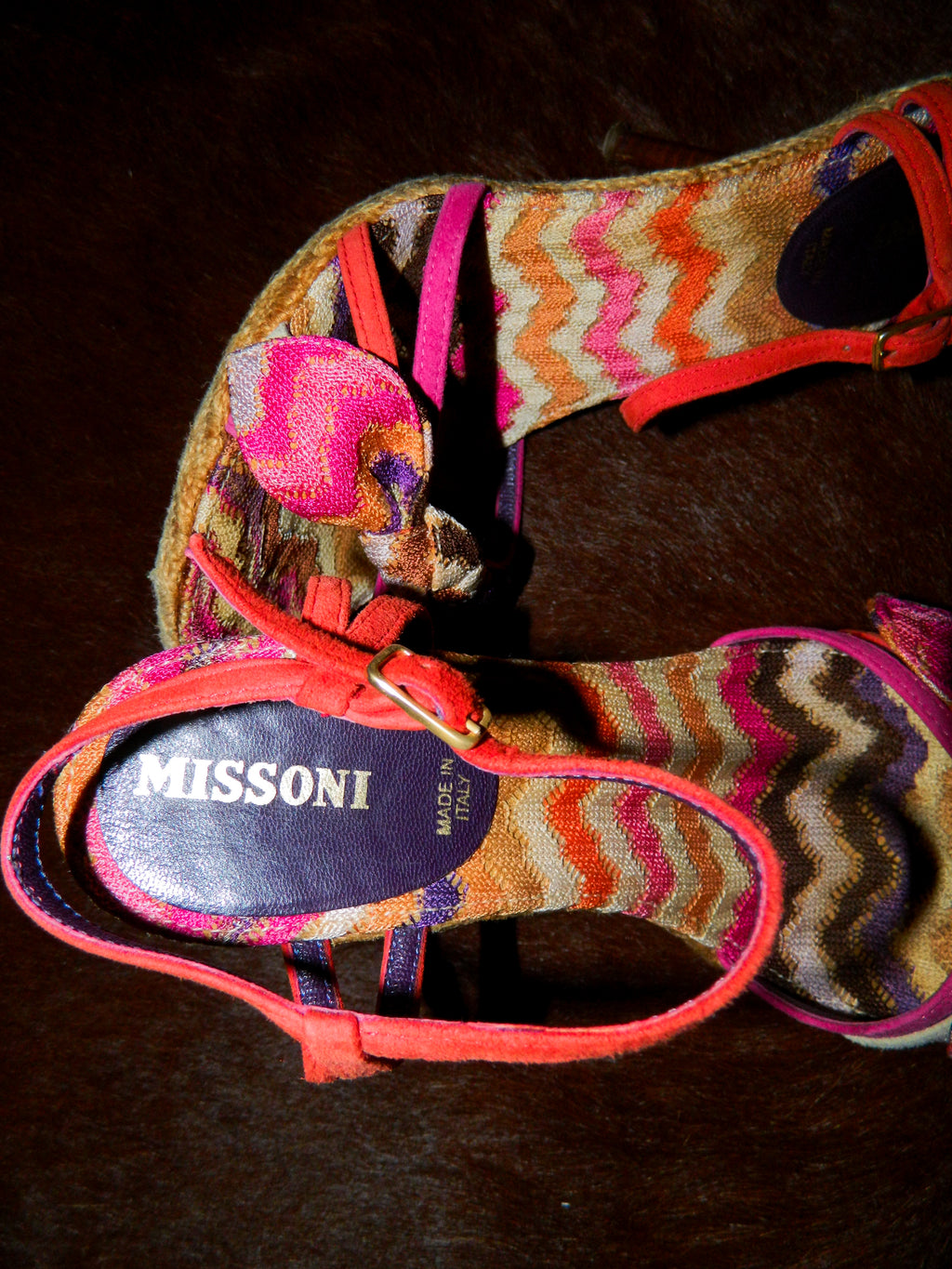 MISSONI STRAPPY LINEN HEELS