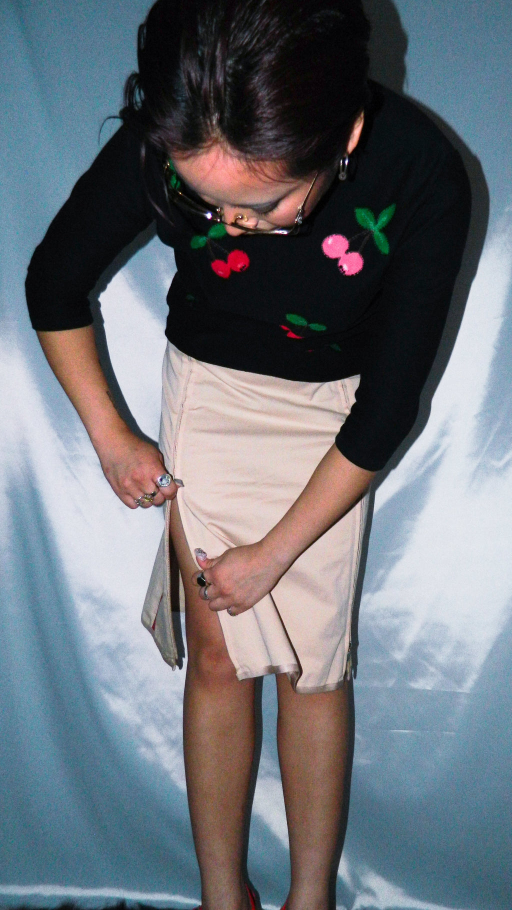 SONIA RYKIEL CHERRY PRINT SWEATER