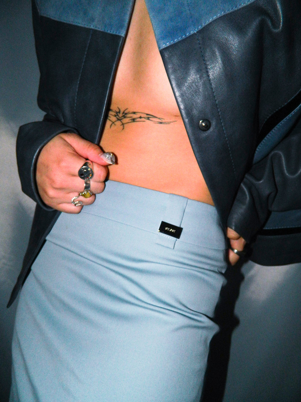 GUCCI BLUE MIDI SKIRT
