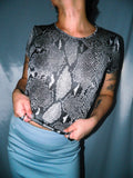 GUCCI BY TOM FORD S/S 2000 PYTHON PRINT TOP