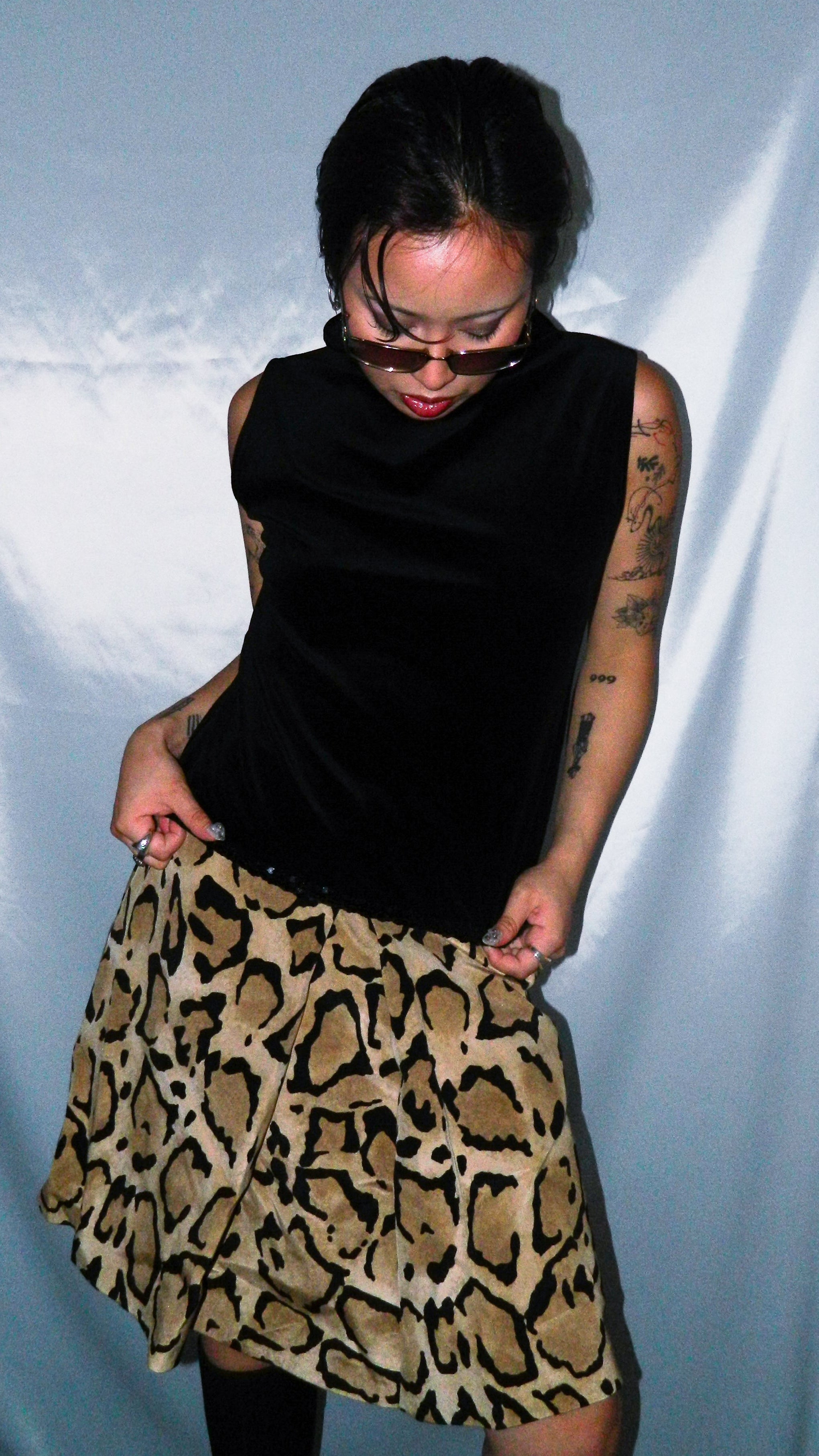 GUCCI BY TOM FORD LEOPARD PRINT SKIRT
