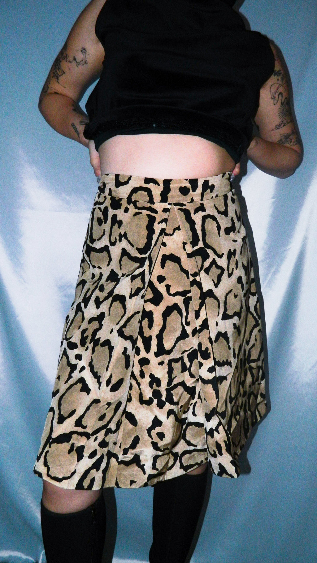 GUCCI BY TOM FORD LEOPARD PRINT SKIRT