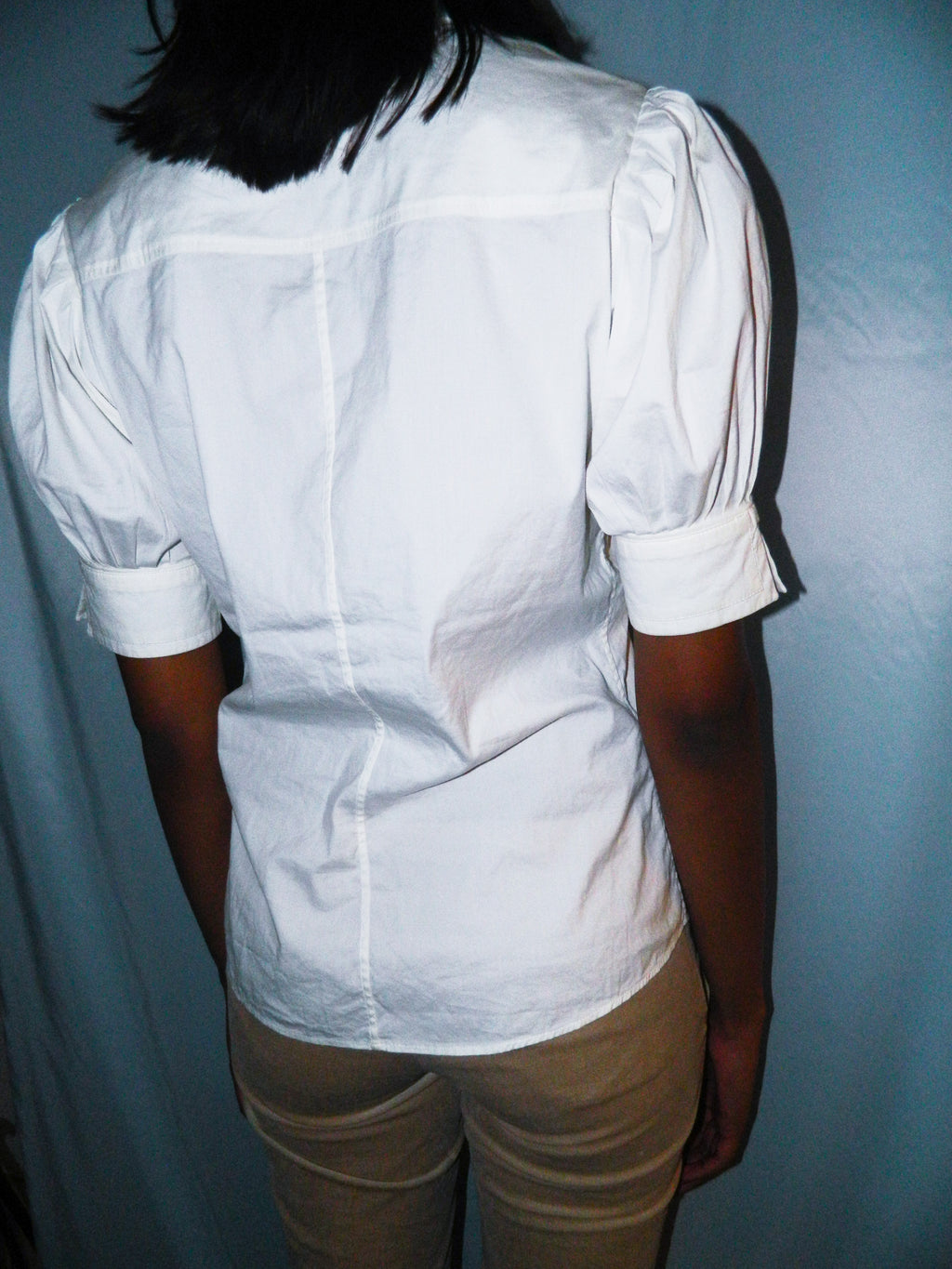 GUCCI WHITE SHIRT WITH BAMBOO TIES