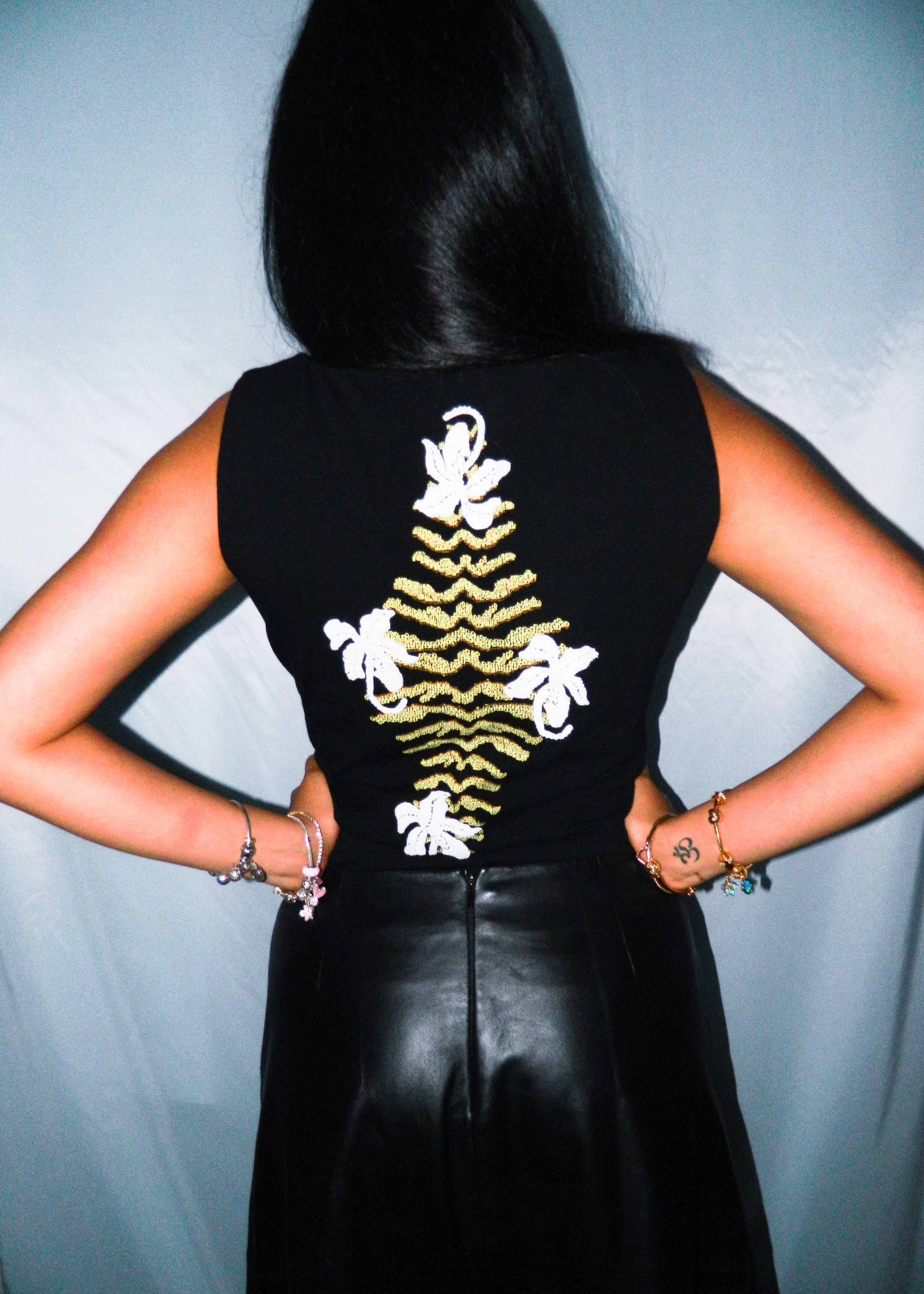 FENDI BY KARL LAGERFELD BEADED TOP CIRCA 2004