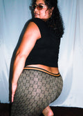 FENDI 3/4 ZUCCA PRINT CAPRI LEGGINGS