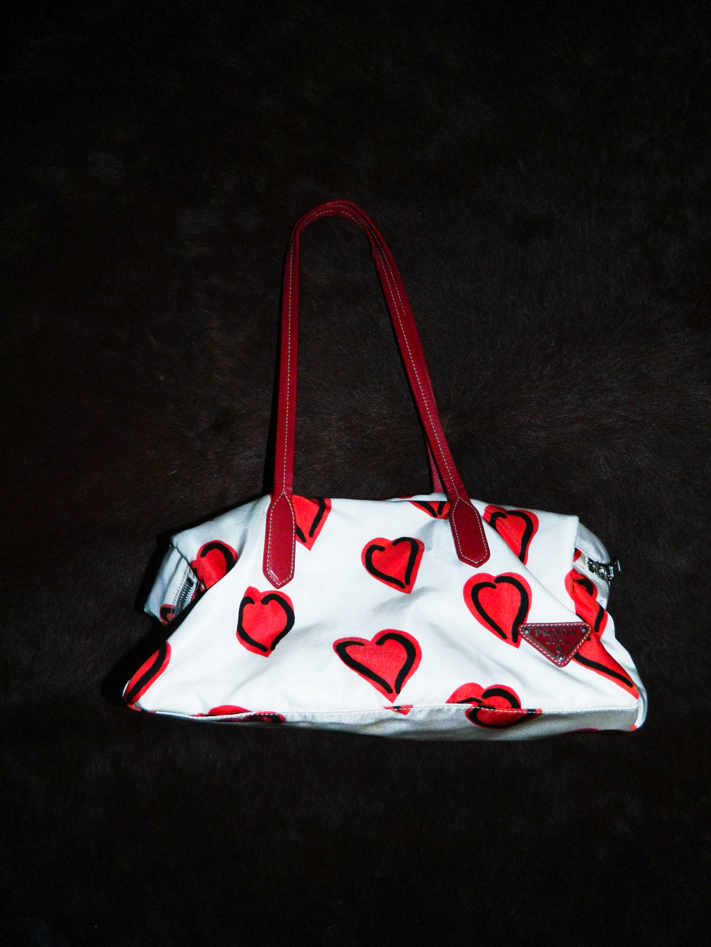 LIMITED EDITION 'I LOVE PRADA' NYLON DUFFEL BAG