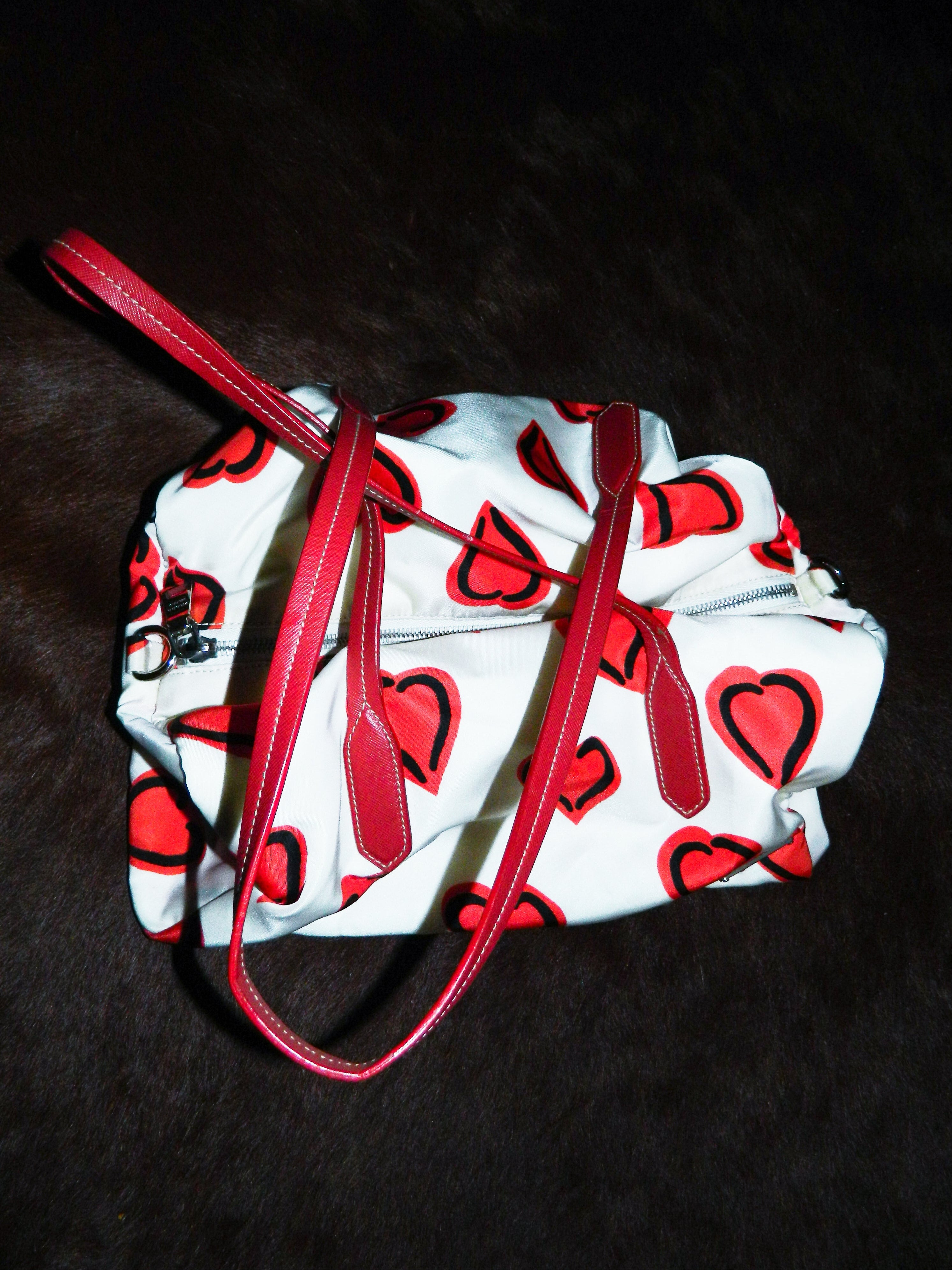 LIMITED EDITION 'I LOVE PRADA' NYLON DUFFEL BAG