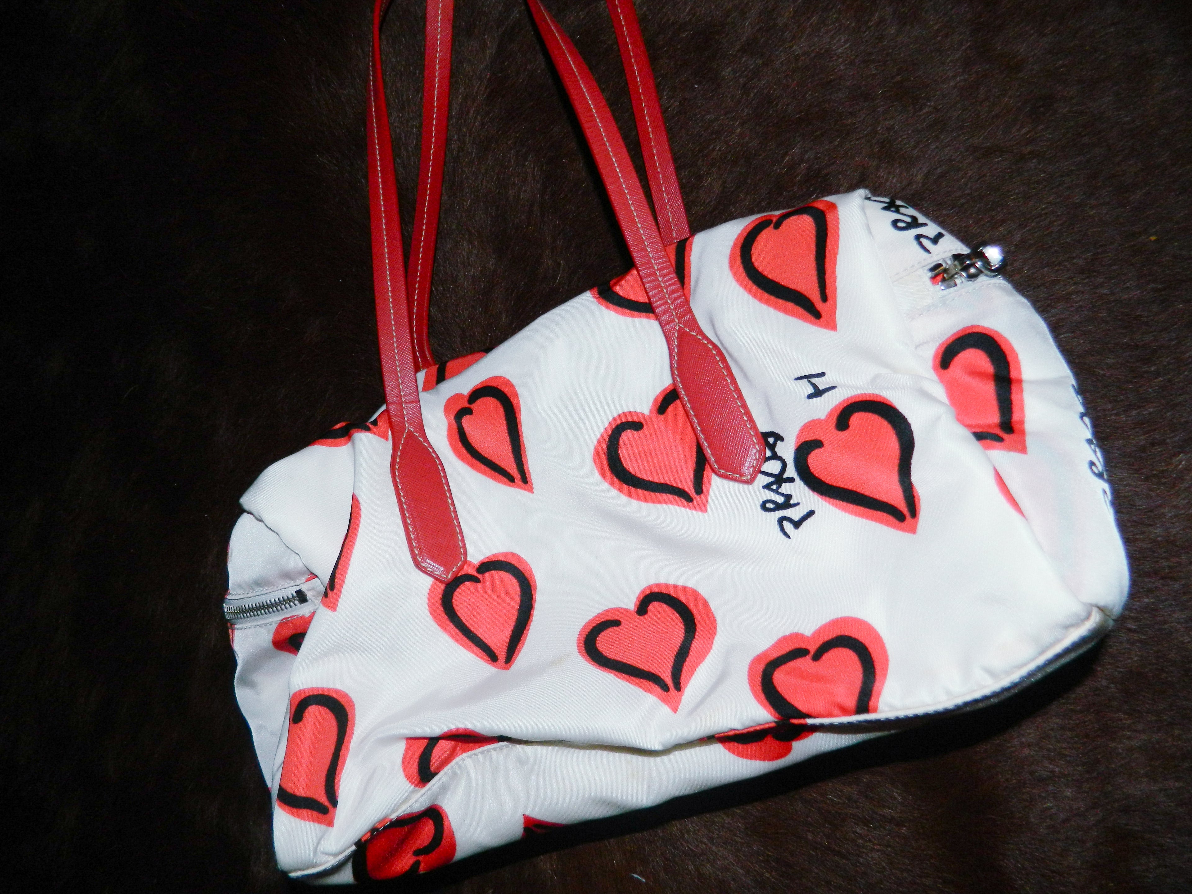 LIMITED EDITION 'I LOVE PRADA' NYLON DUFFEL BAG