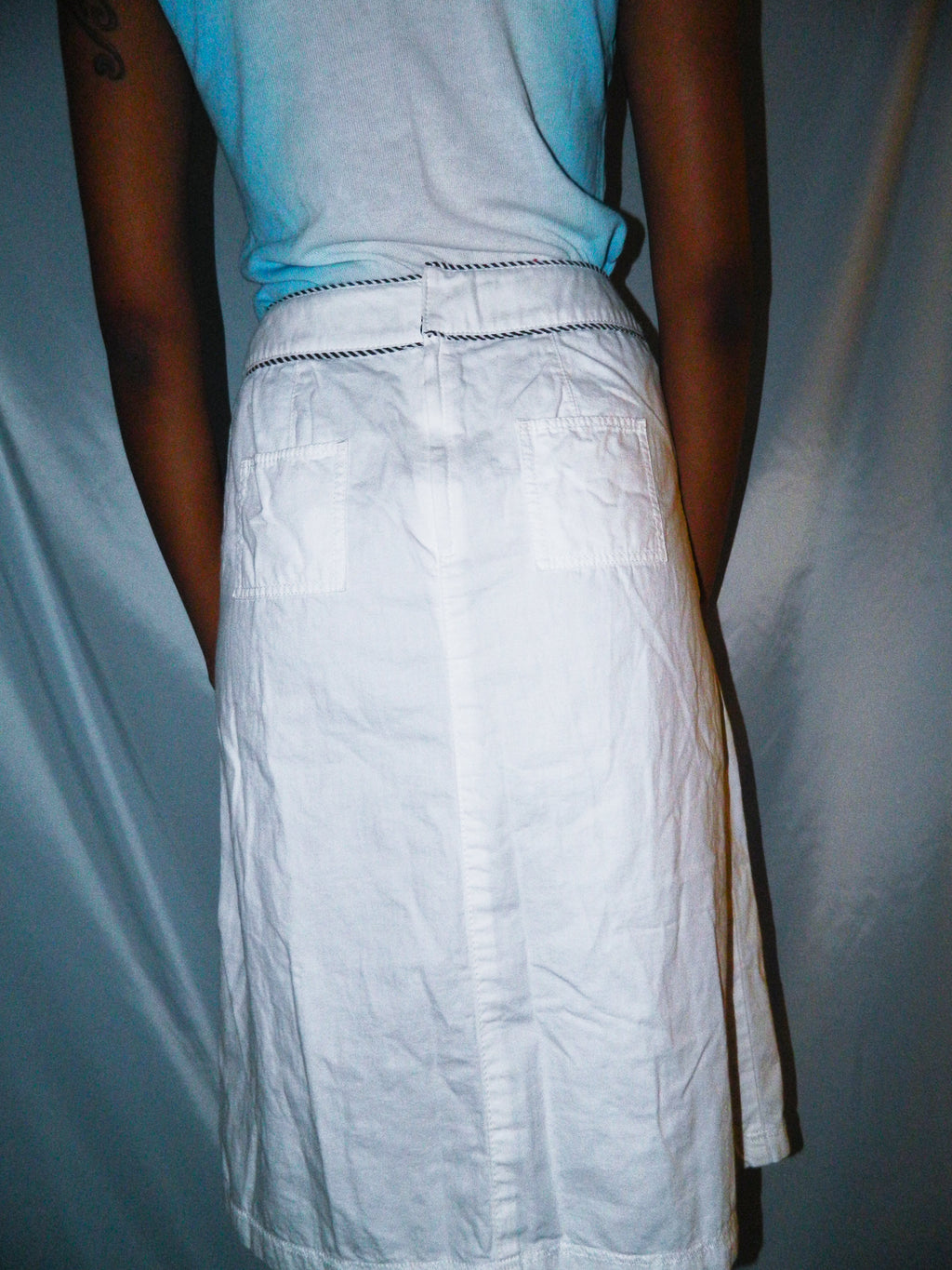 SONIA RYKIEL WHITE MIDI SKIRT