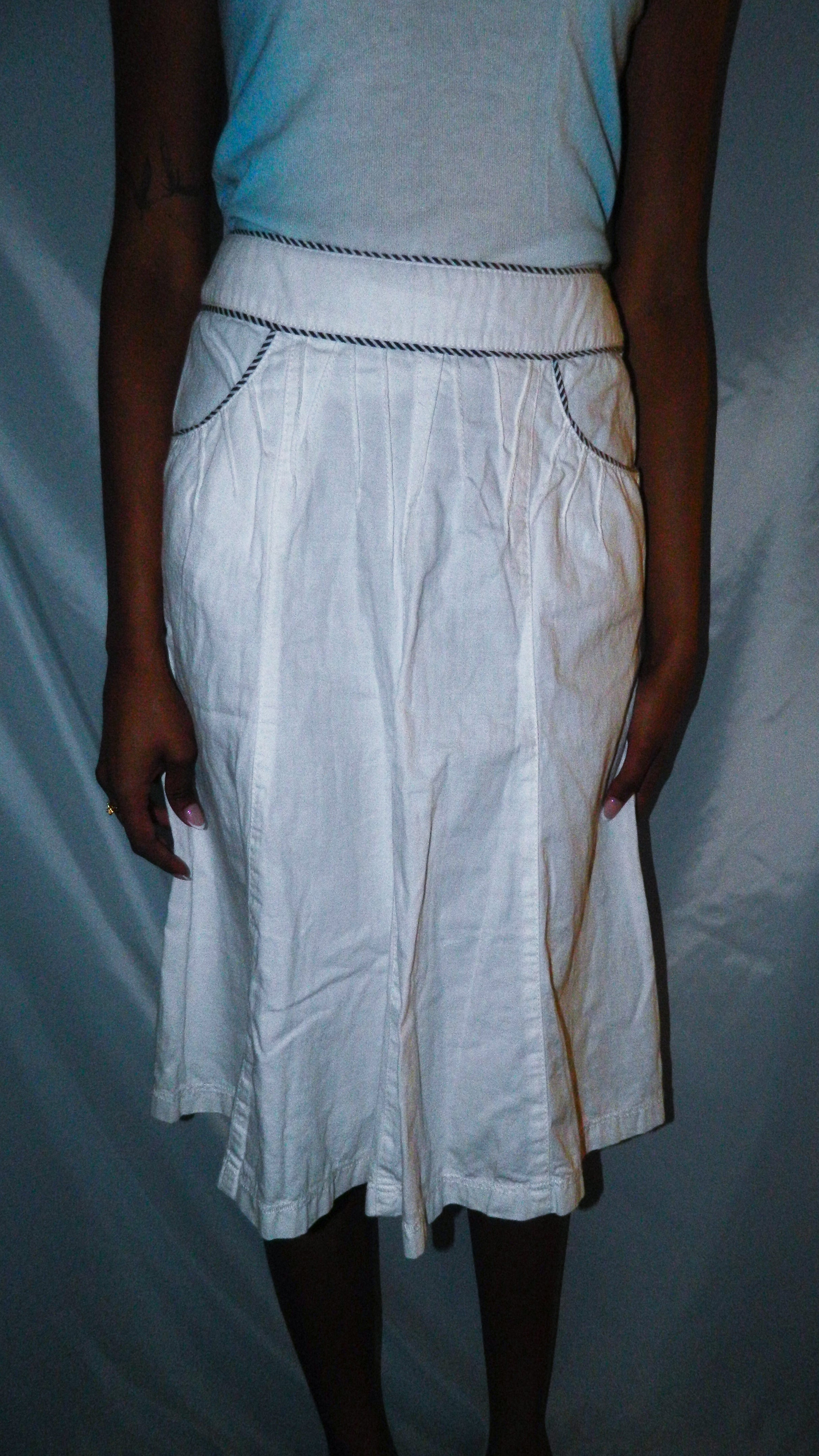 SONIA RYKIEL WHITE MIDI SKIRT