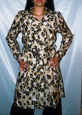 BLUMARINE LEOPARD PRINT TRENCH
