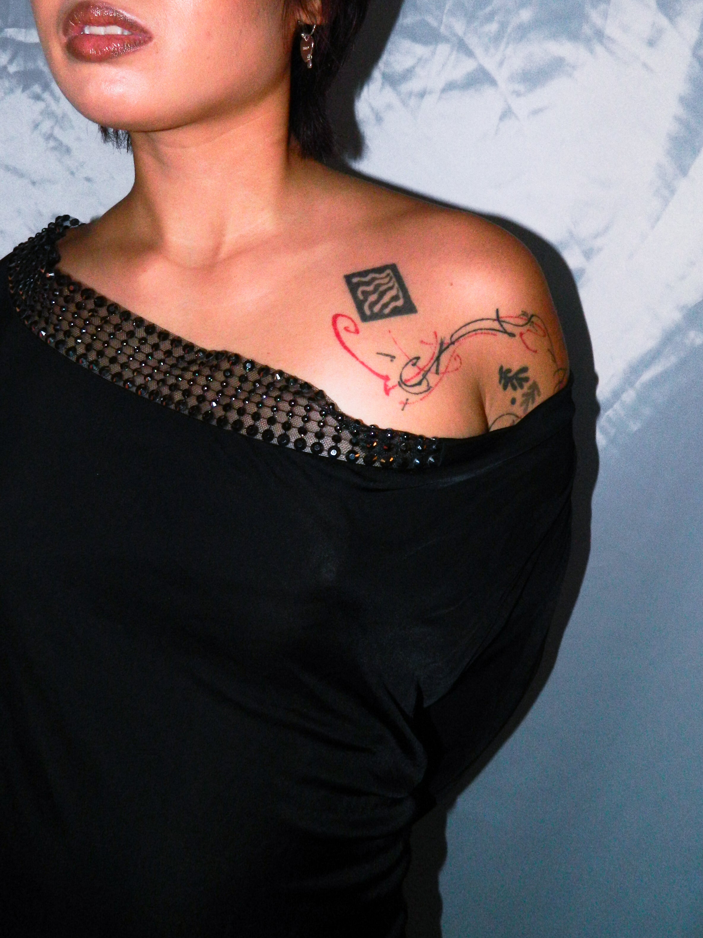 EMILIO PUCCI BLACK DIAMANTE DRESS