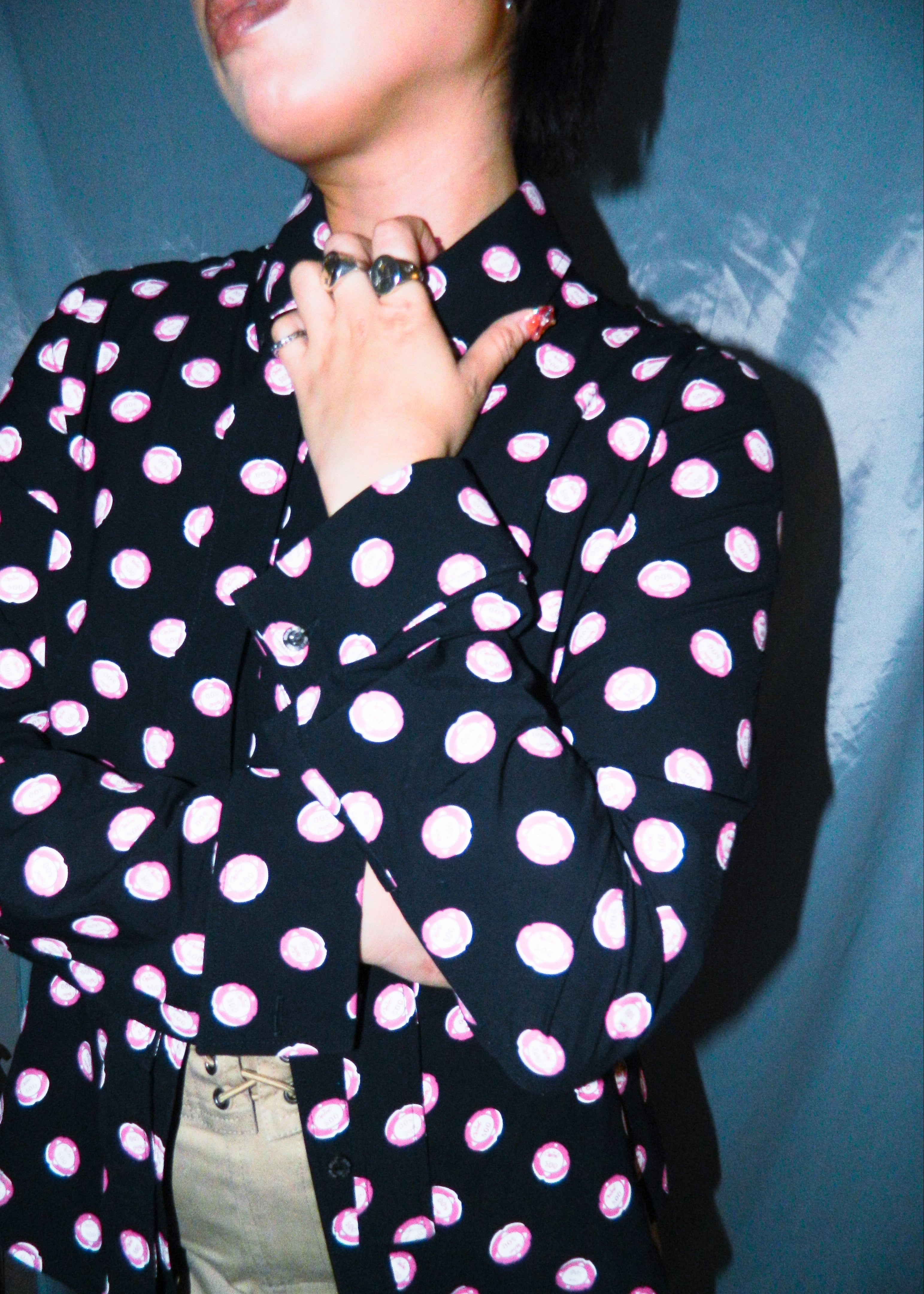MIU MIU CASINO 500 COIN PRINT SHIRT