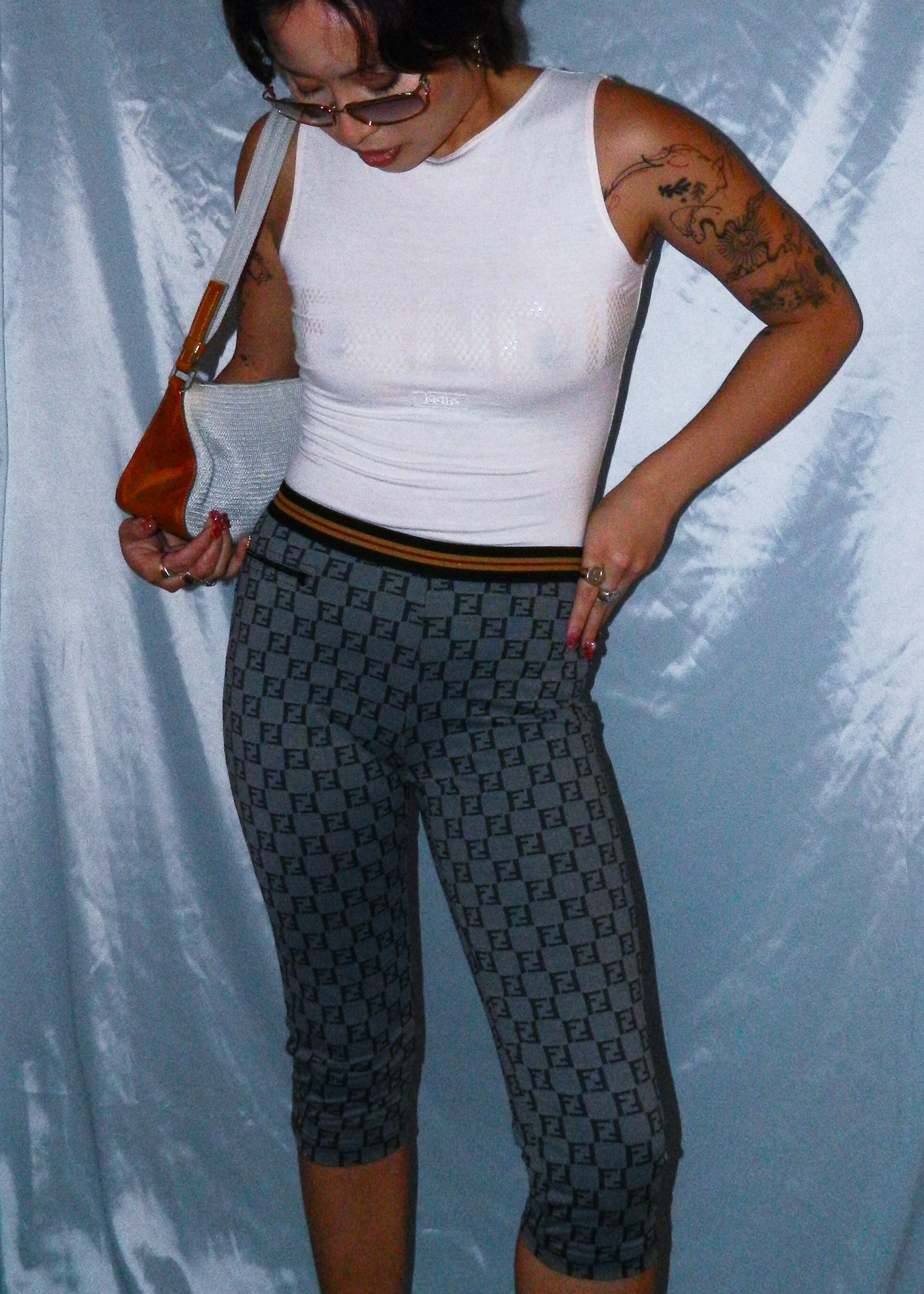 FENDI MONOGRAM CAPRI LEGGINGS