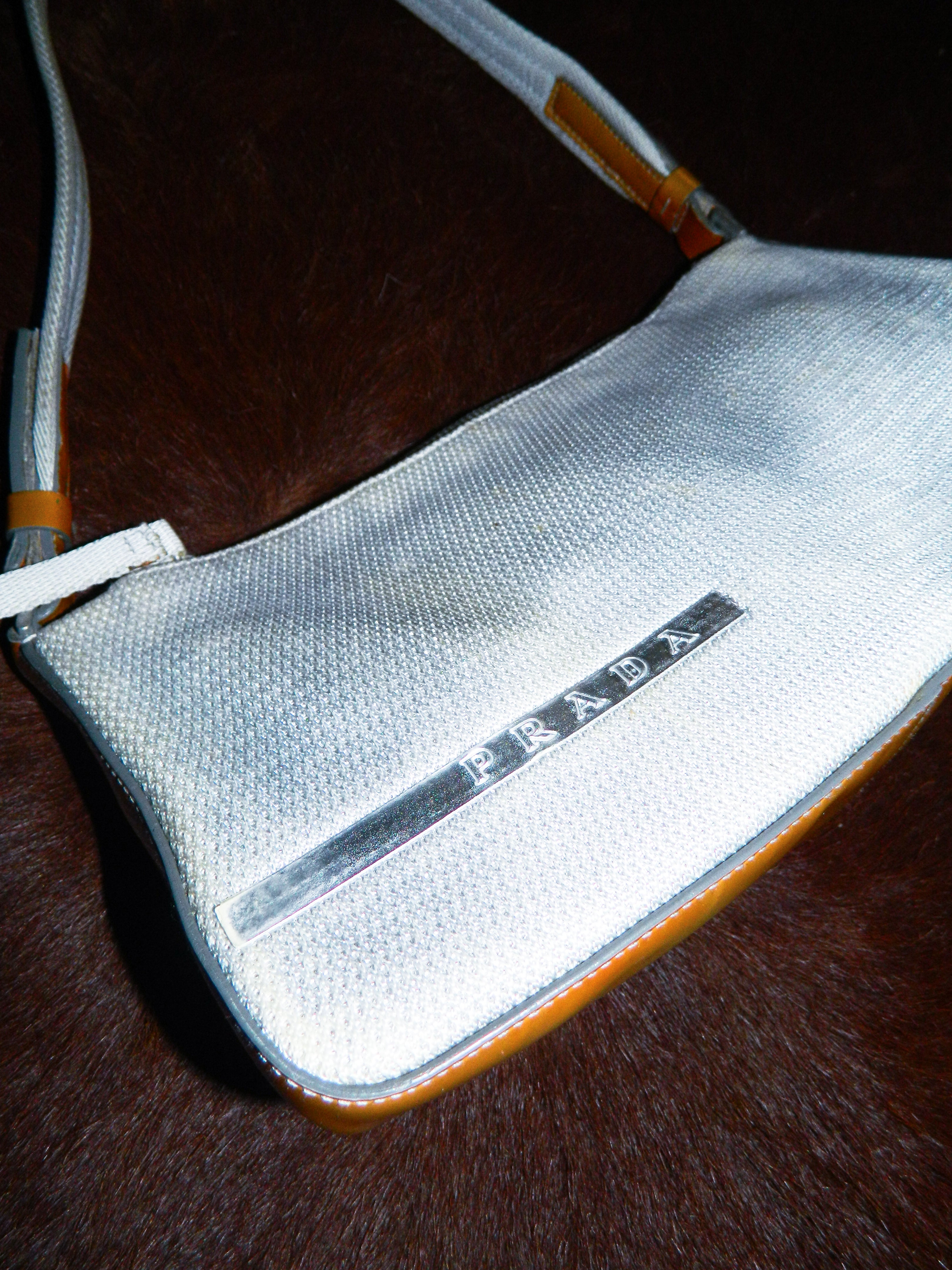 PRADA SPORT EARLY 2000'S SILVER & GOLD SHOULDER BAG