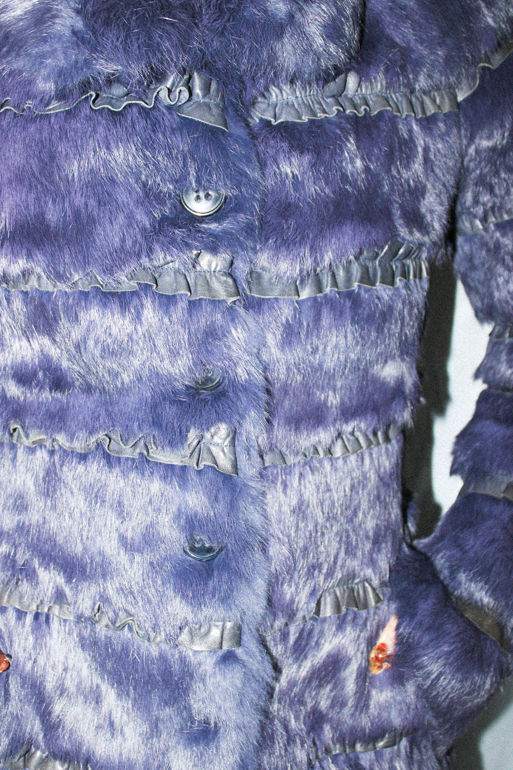 RARE EMPORIO ARMANI PURPLE RABBIT FUR COAT
