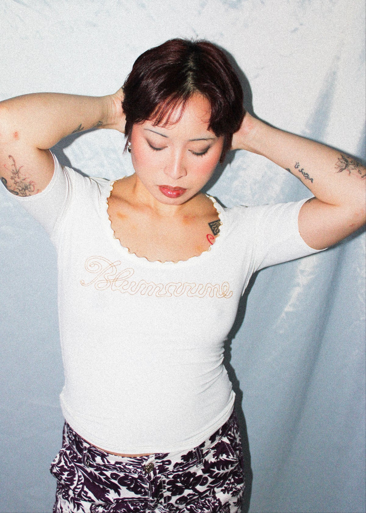 BLUMARINE WHITE CORSET TOP