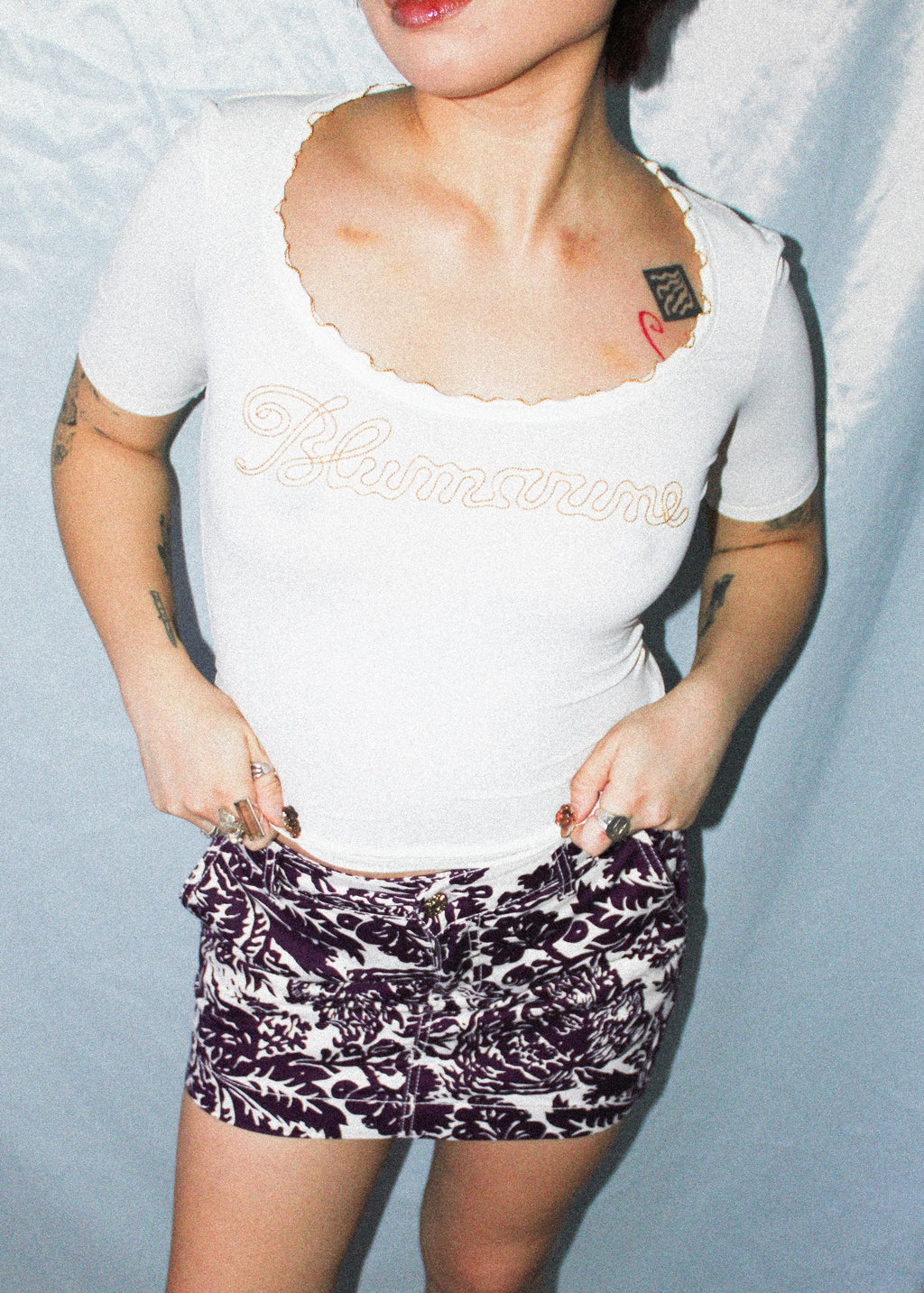 BLUMARINE WHITE CORSET TOP