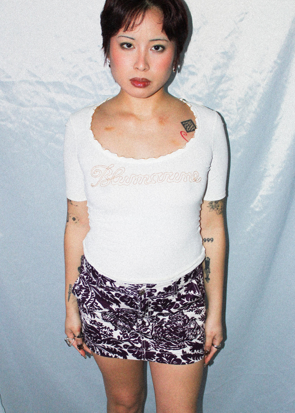 GUCCI EARL 2000'S FLORAL MINI SKIRT