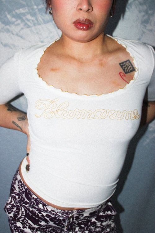 BLUMARINE WHITE CORSET TOP