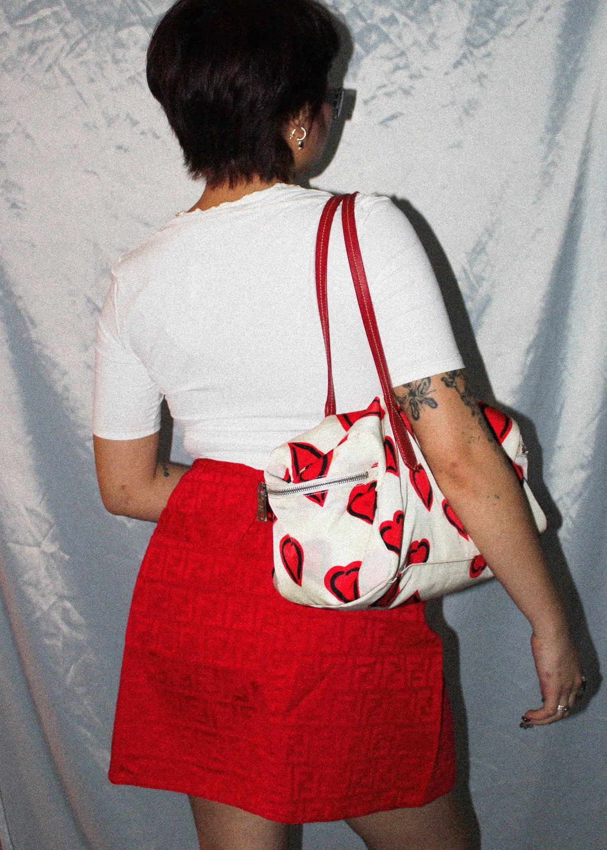 FENDI RED WRAP SKIRT