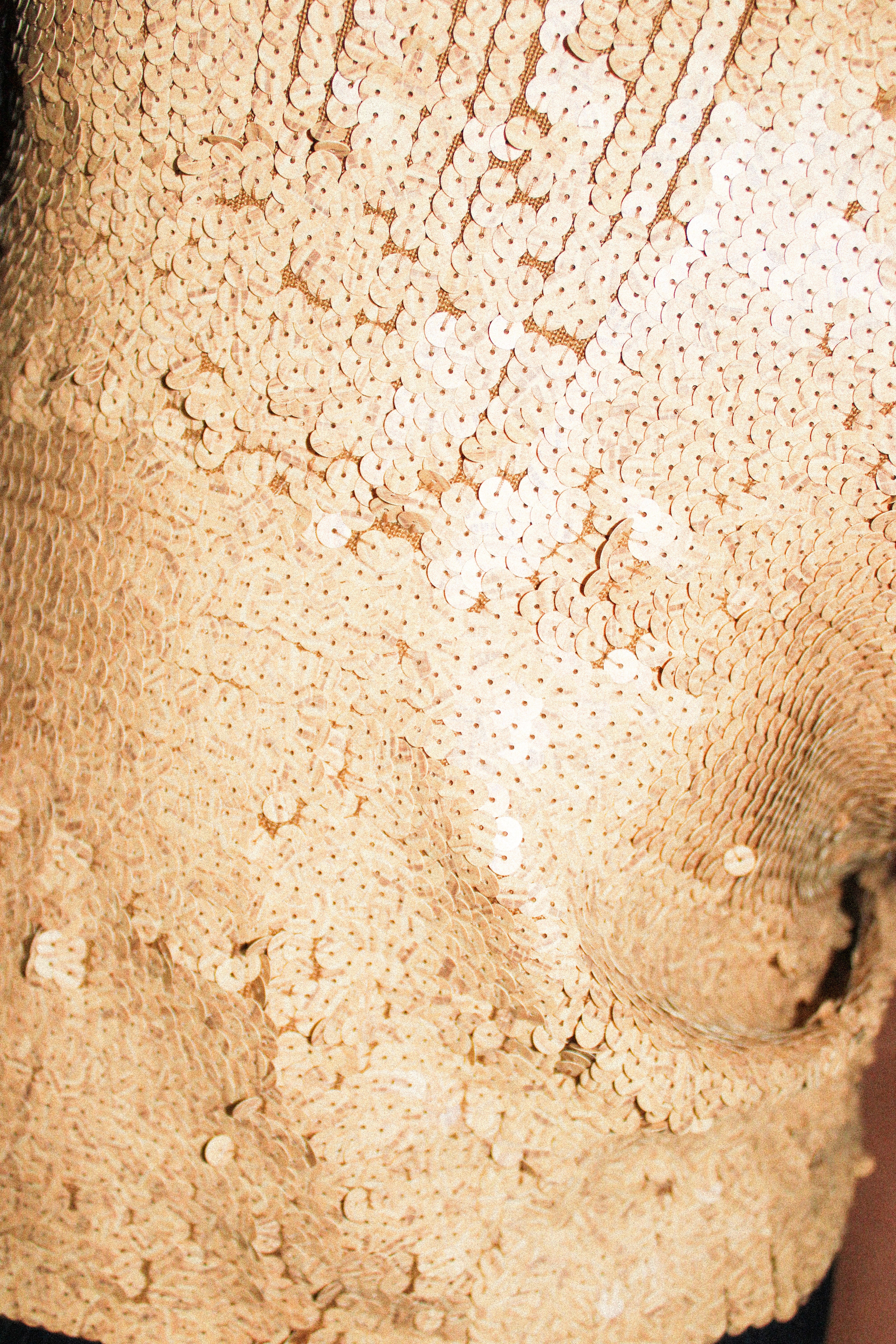 DKNY GOLD SEQUIN TURTLENECK