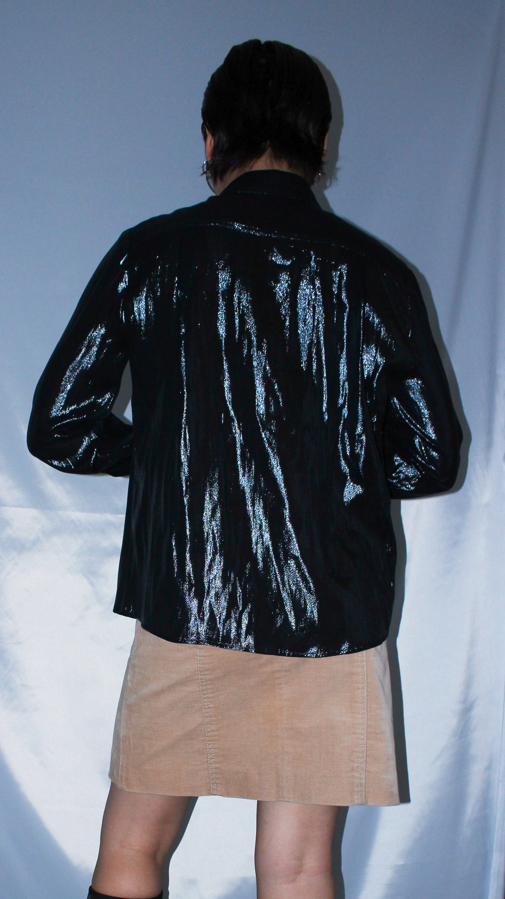 GUCCI BLACK SILK SHIRT CIRCA 1996
