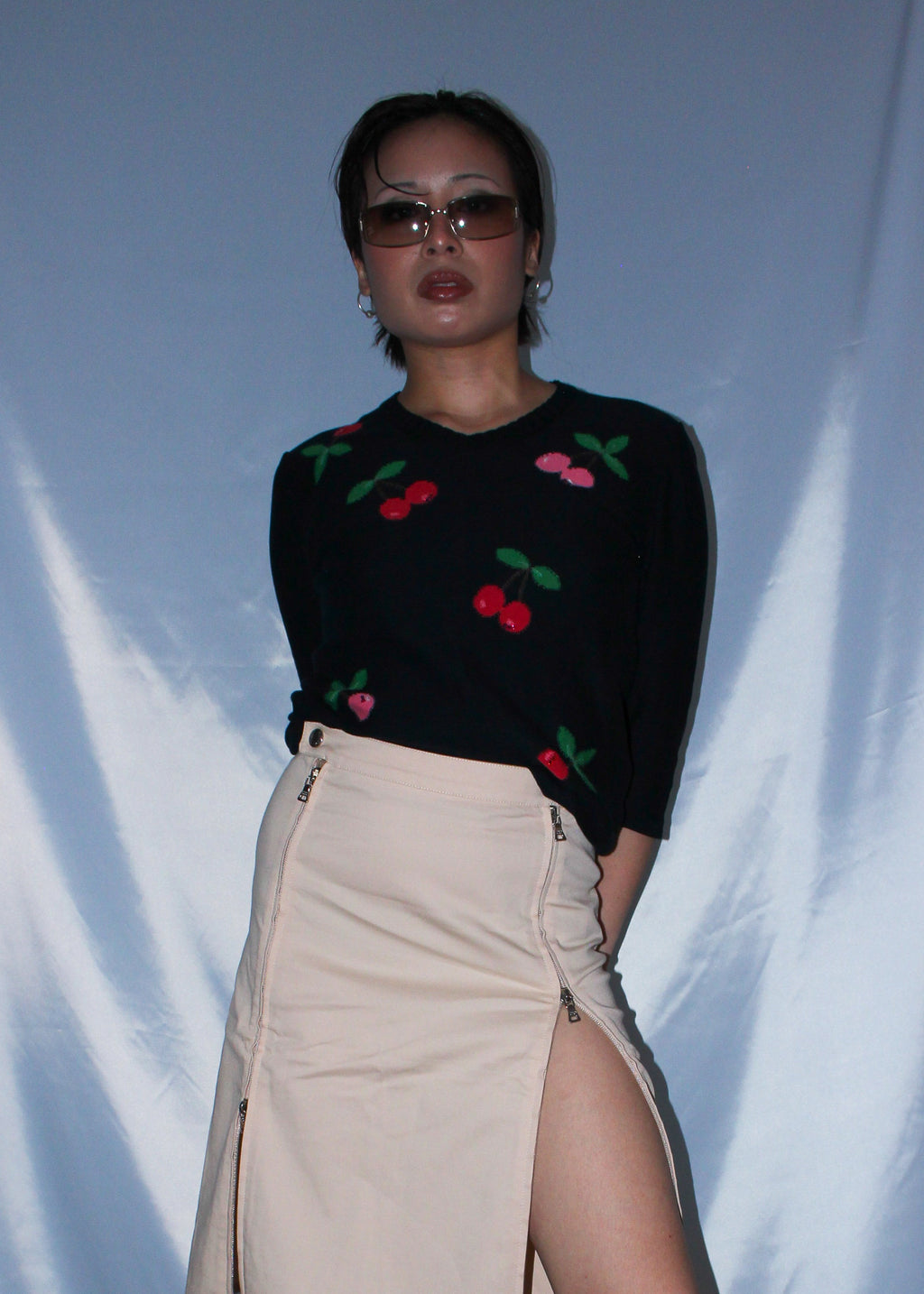 SONIA RYKIEL CHERRY PRINT SWEATER