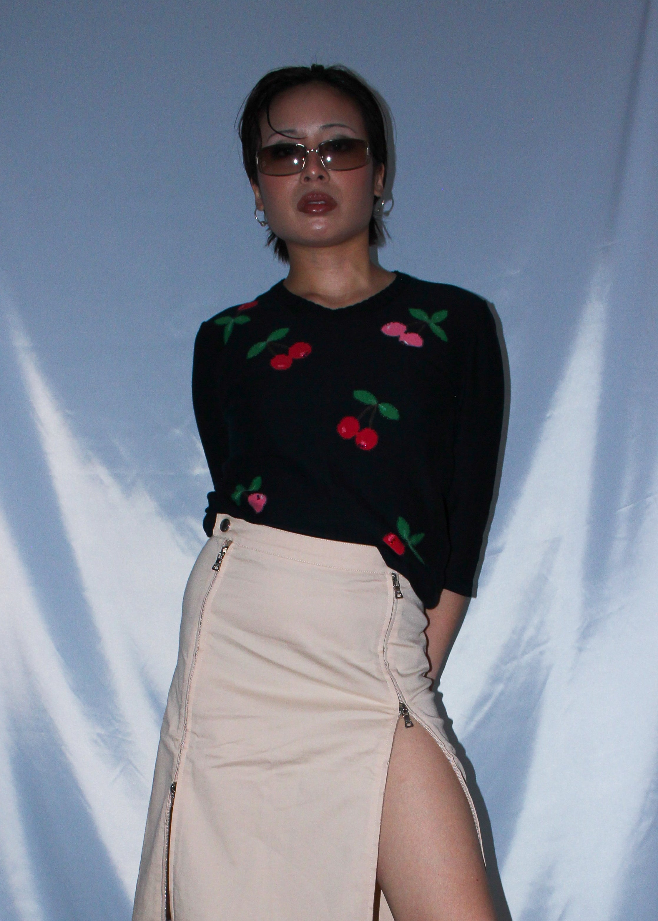 SONIA RYKIEL CHERRY PRINT SWEATER