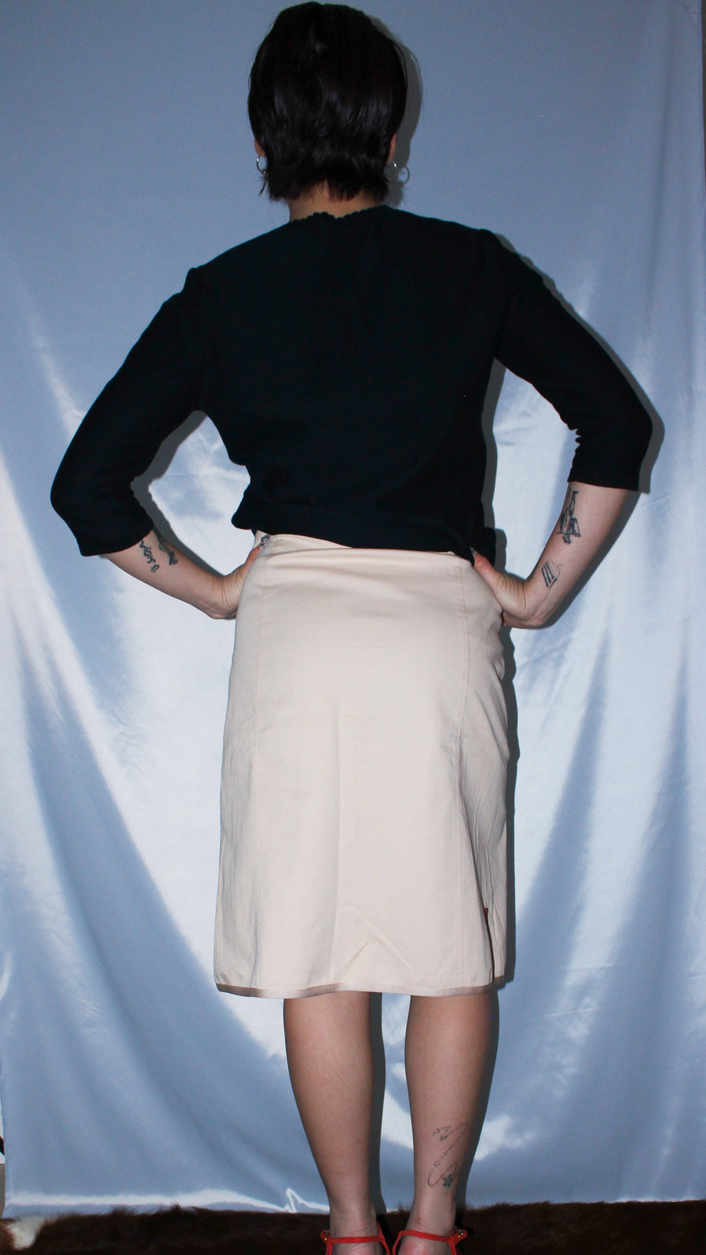 PRADA SPORT DOUBLE ZIP MIDI SKIRT