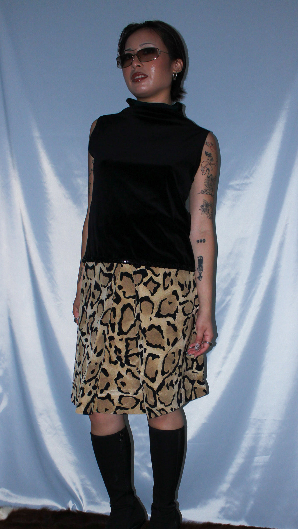 GUCCI BY TOM FORD LEOPARD PRINT SKIRT