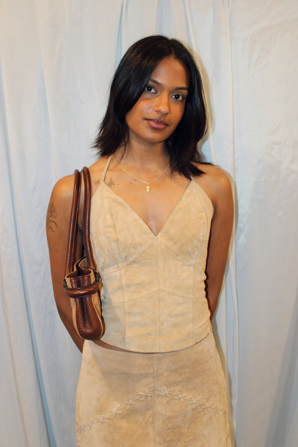 GUCCI BY TOM FORD BROWN MONOGRAM SHOULDER BAG