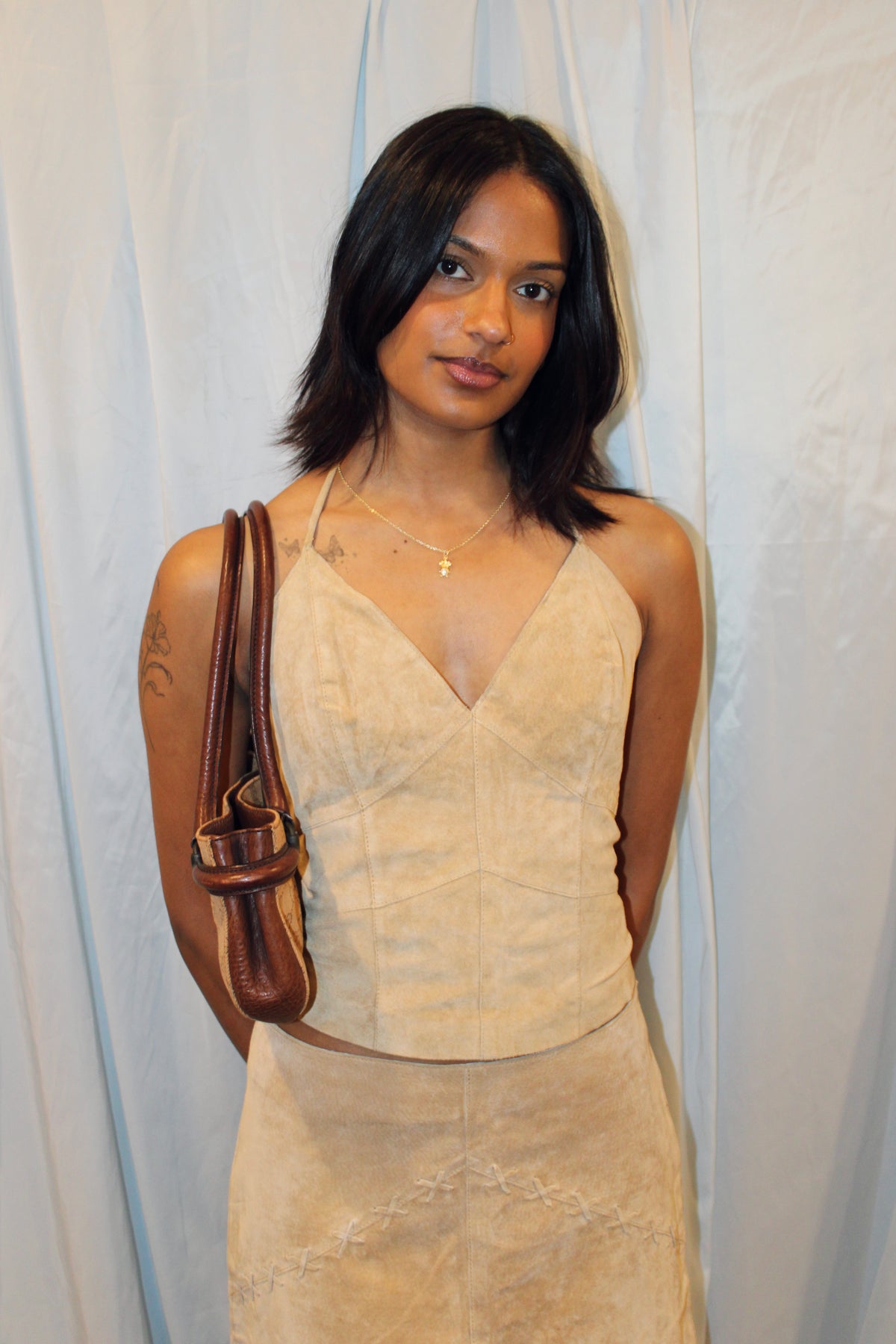 GUCCI BY TOM FORD BROWN MONOGRAM SHOULDER BAG