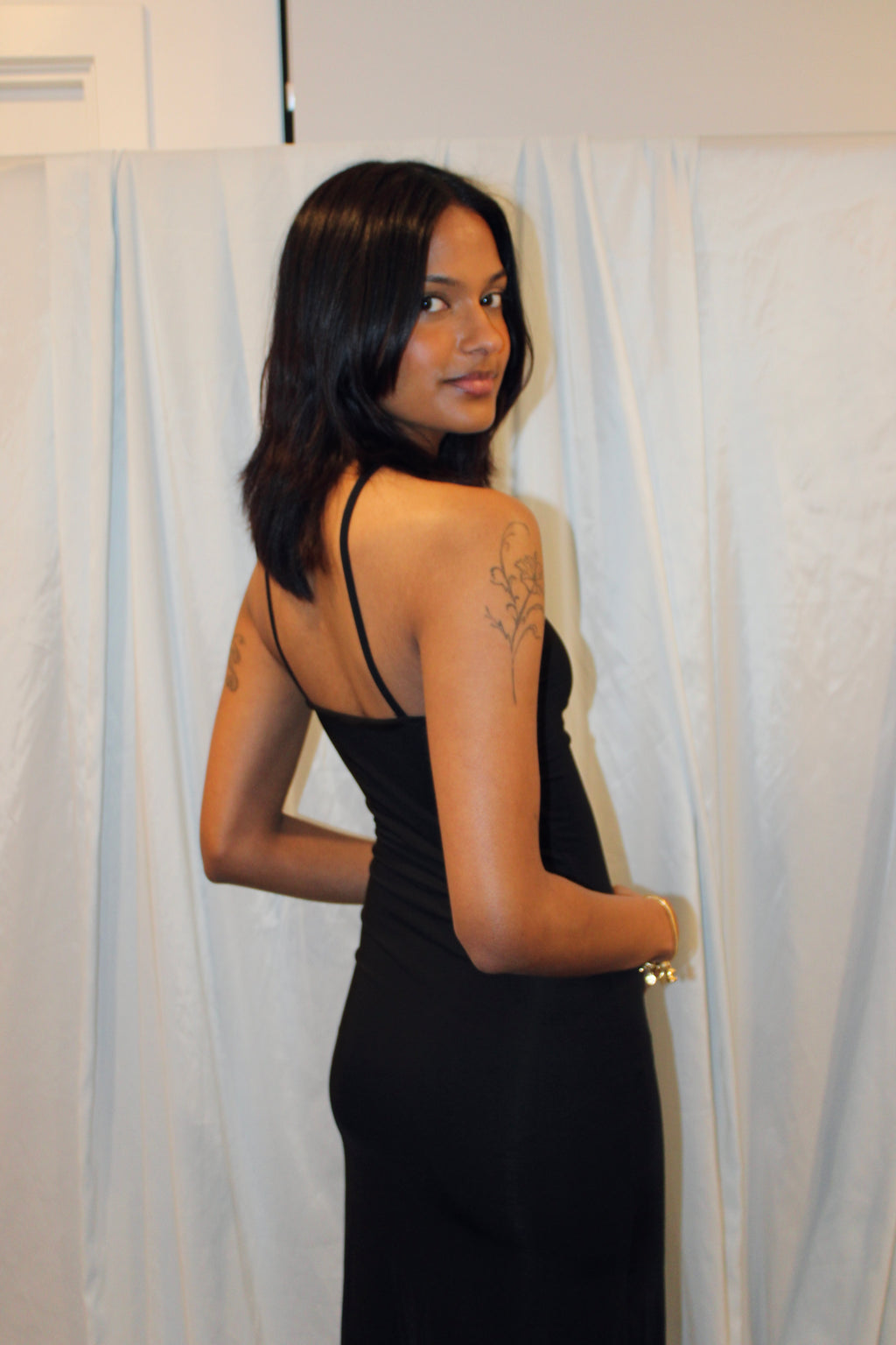 FENDI BY KARL LAGERFELD  S/S 1997 BLACK LYCRA DRESS