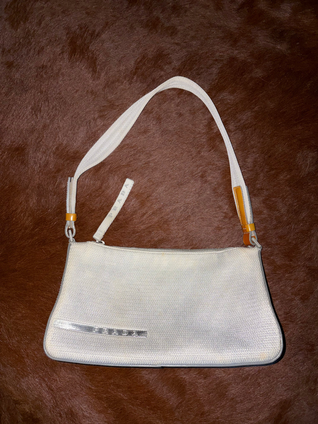 PRADA SPORT EARLY 2000'S SILVER & GOLD SHOULDER BAG