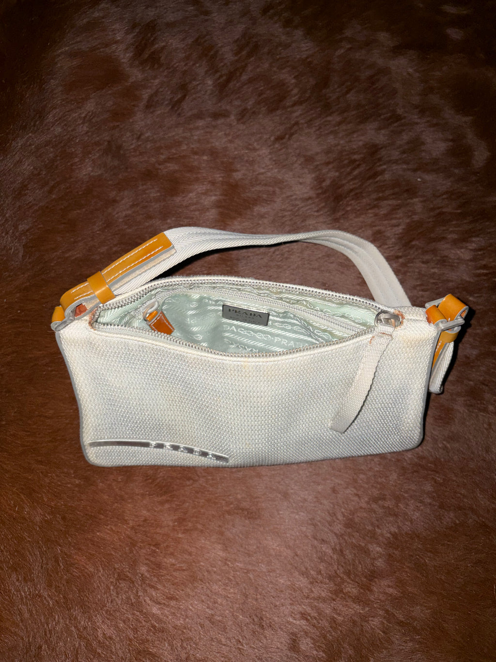 PRADA SPORT EARLY 2000'S SILVER & GOLD SHOULDER BAG