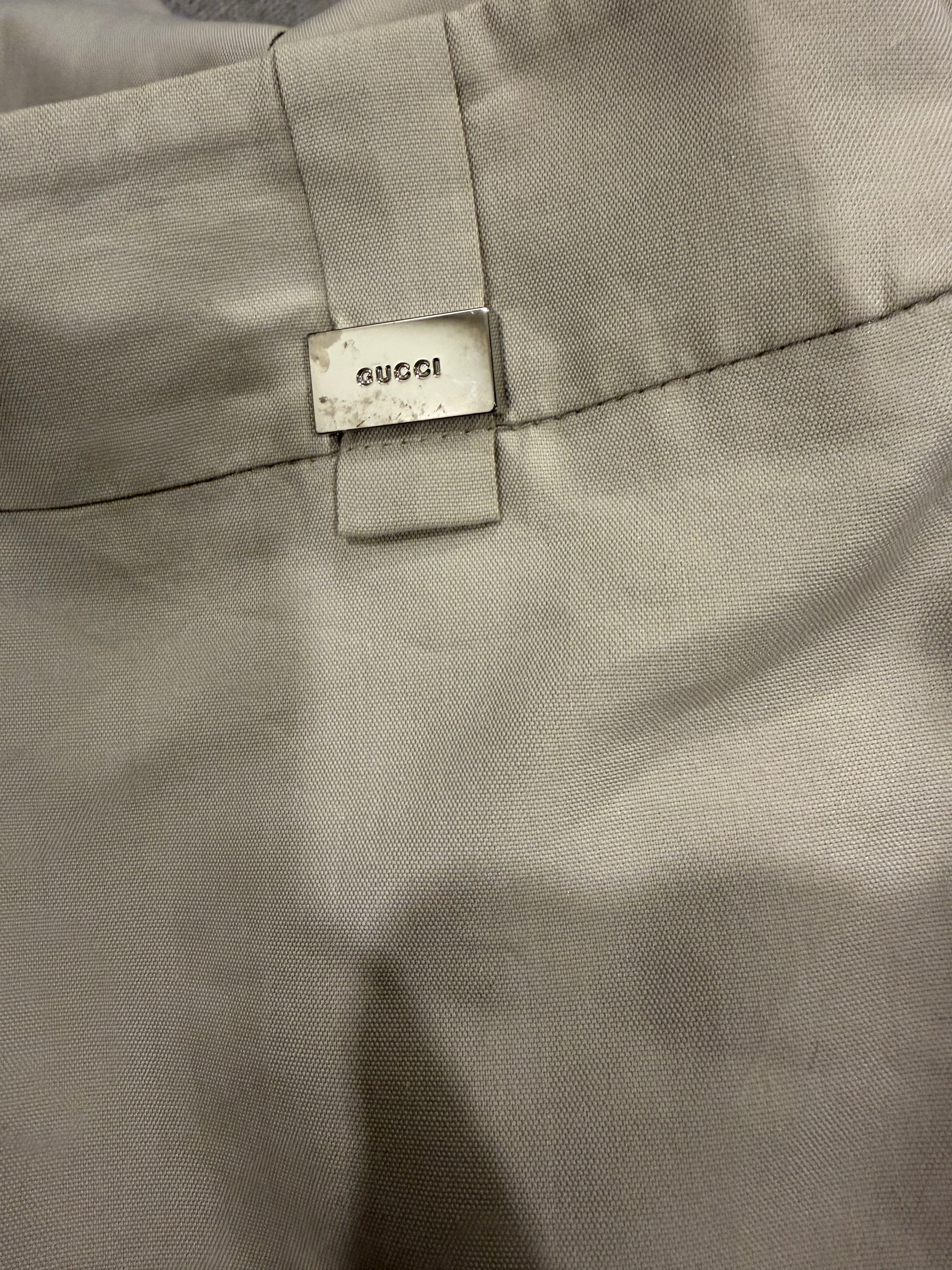 GUCCI BEIGE SKIRT WITH METAL LOGO