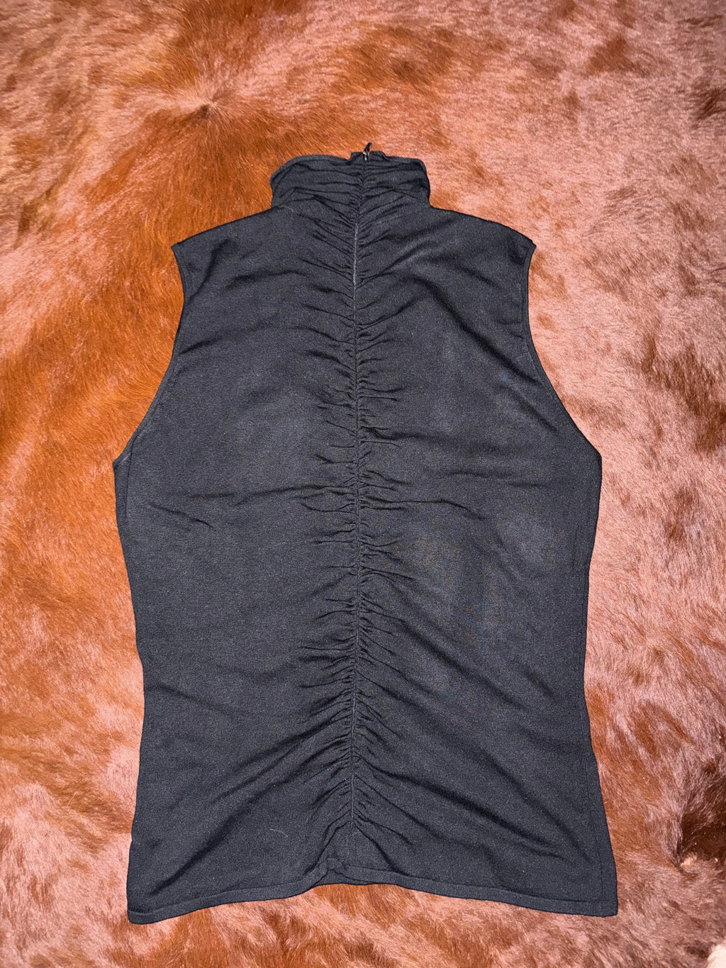 GUCCI TOM FORD BLACK RUCHED TURTLENECK