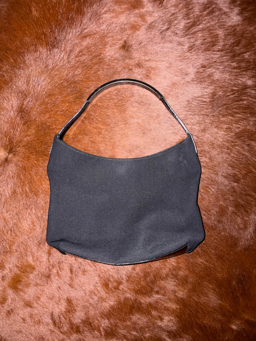 GUCCI BY TOM FORD METAL HANDLE CANVAS BAG