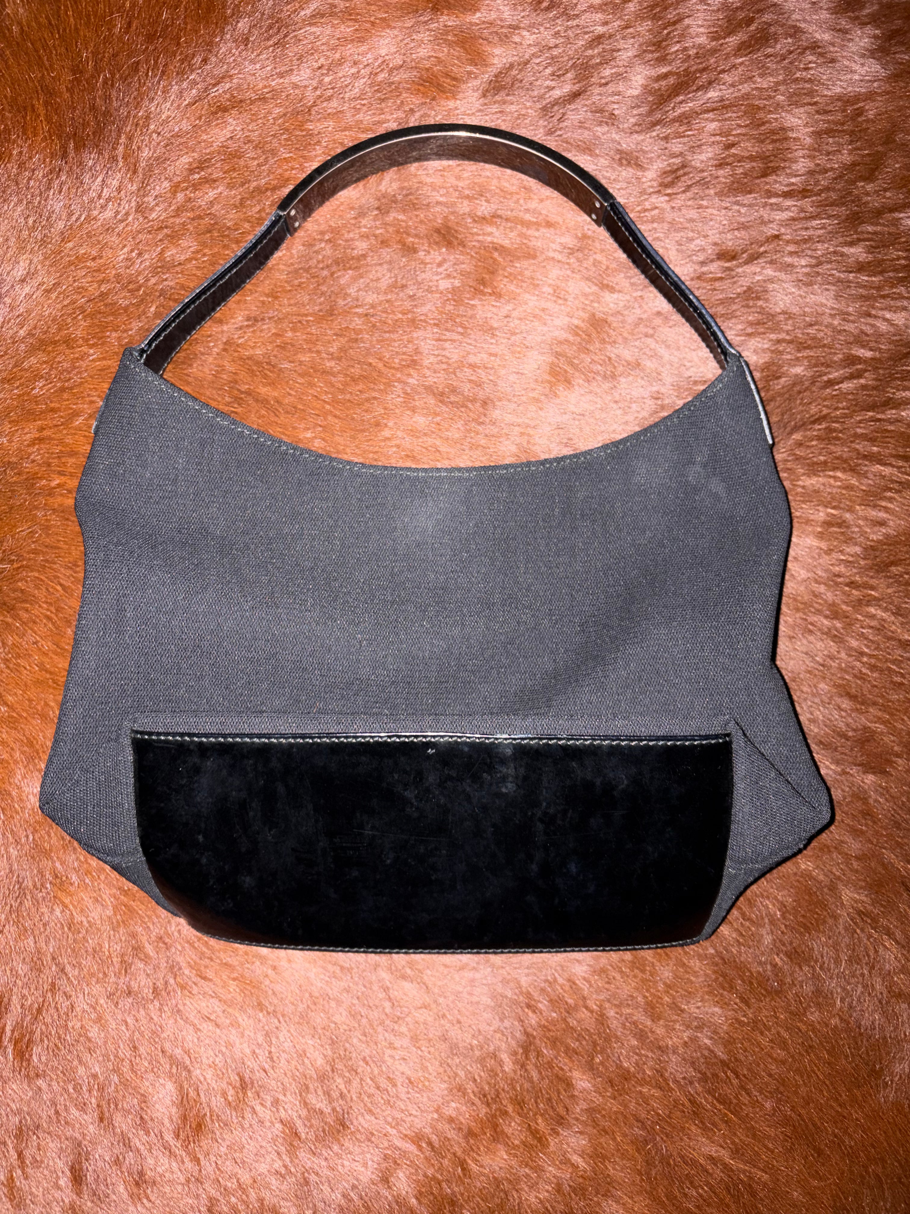 GUCCI BY TOM FORD METAL HANDLE CANVAS BAG