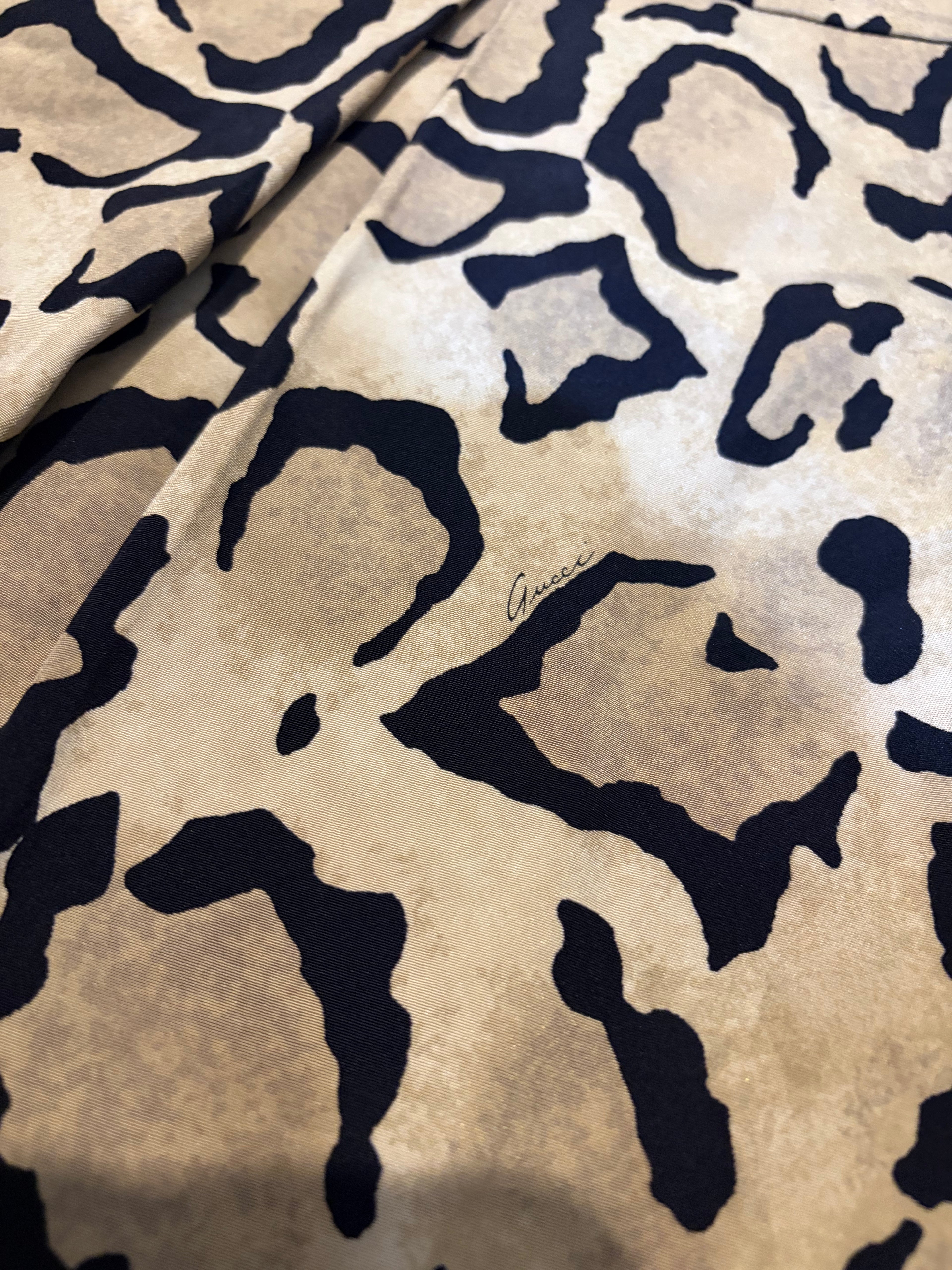GUCCI BY TOM FORD LEOPARD PRINT SKIRT