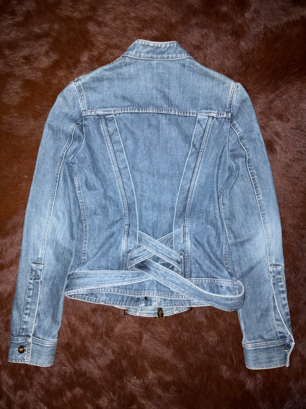 GUCCI BAMBOO BELT DENIM JACKET
