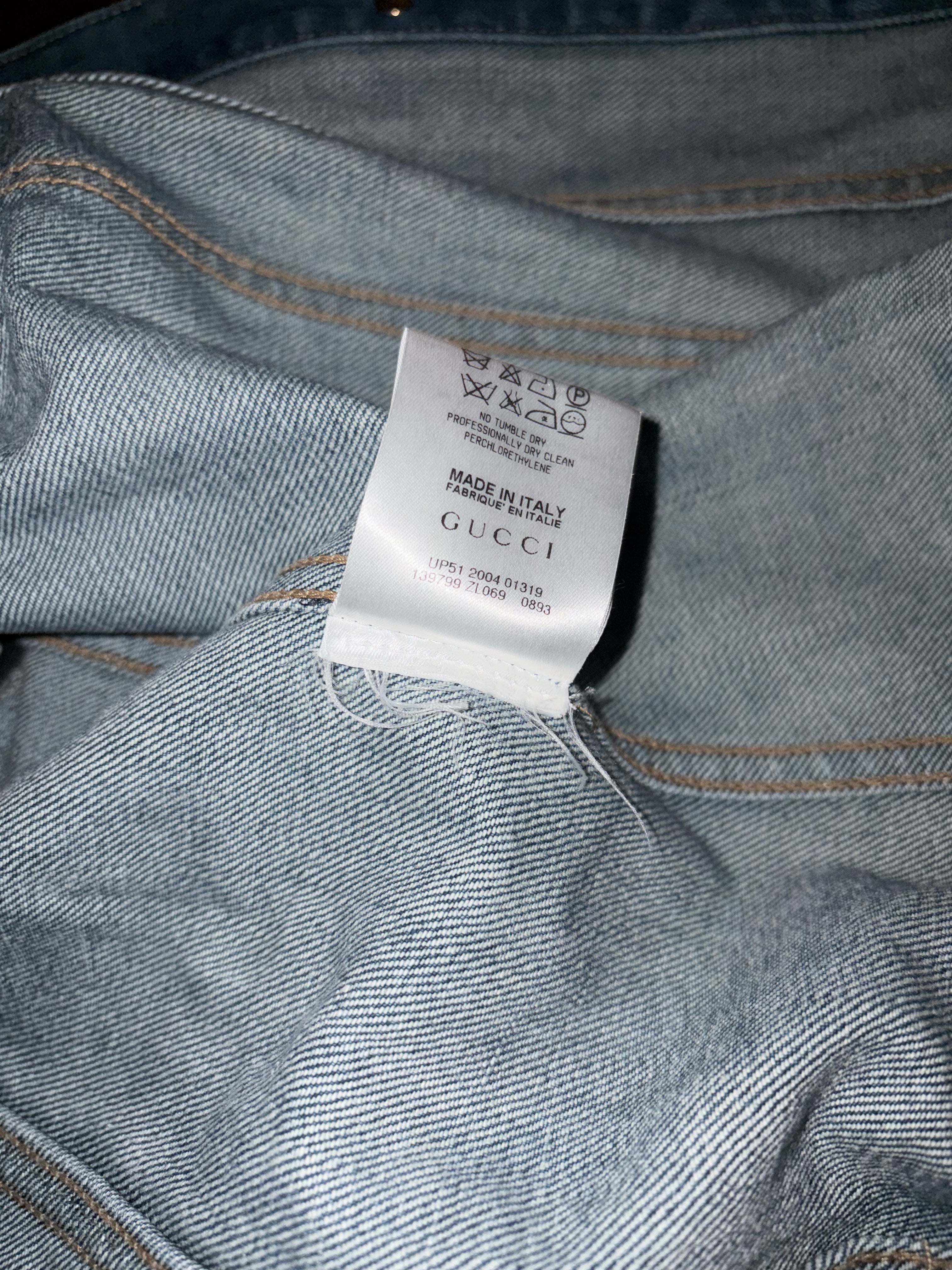 GUCCI BAMBOO BELT DENIM JACKET